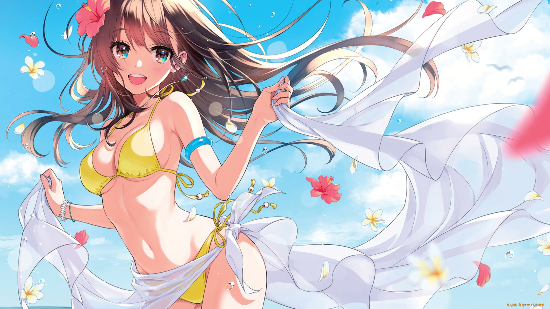 аниме, unknown, , другое, , фон, взгляд, девушка