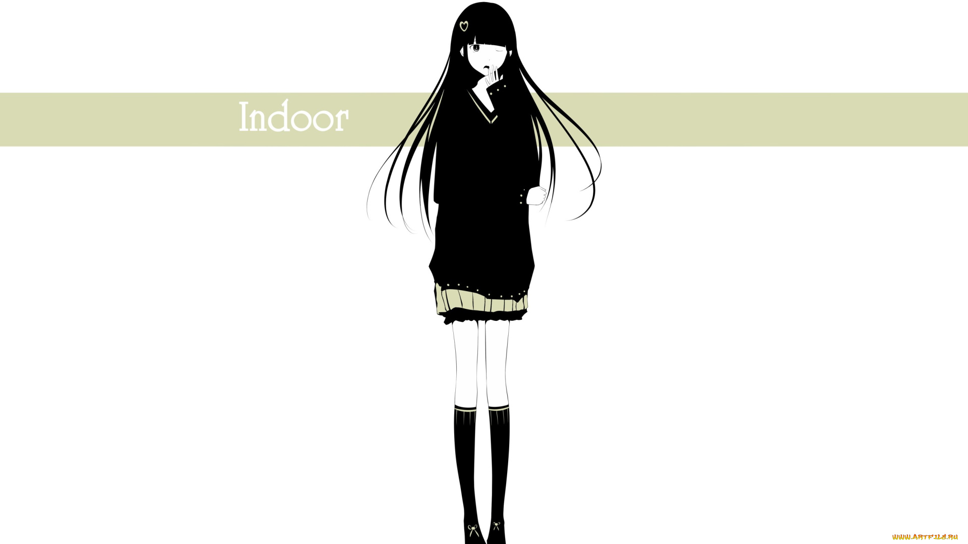 аниме, unknown, , другое, , гольфы, свитер, девочка