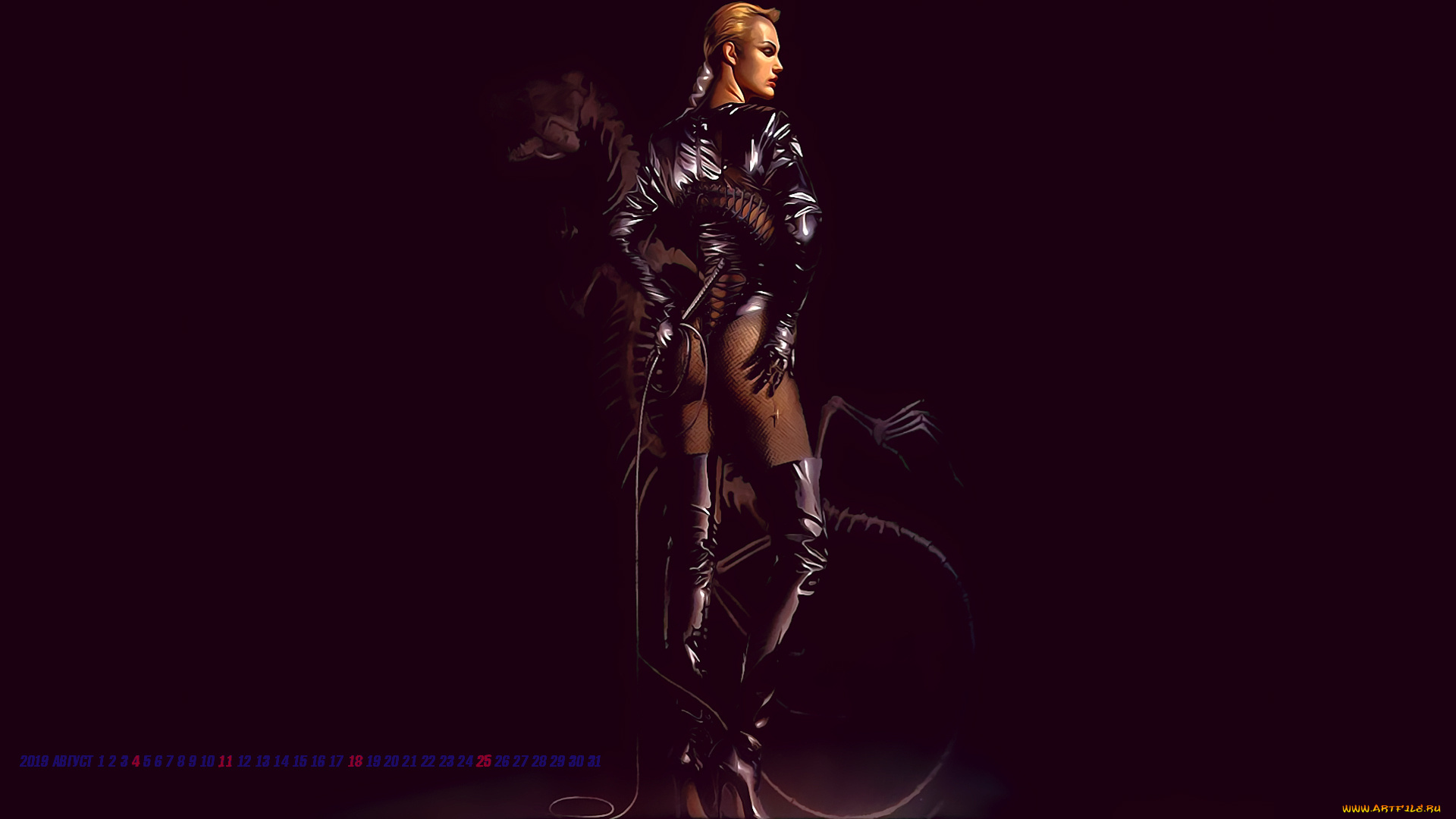 календари, фэнтези, девушка, женщина, сзади, calendar, 2019