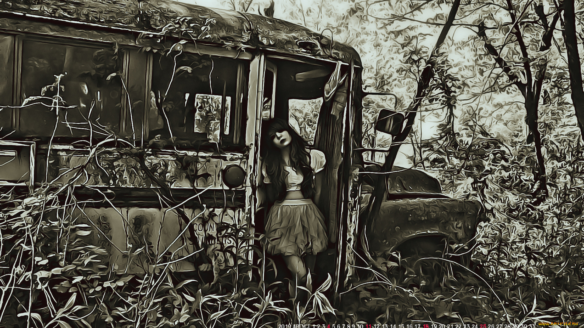 календари, компьютерный, дизайн, 2019, calendar, растение, женщина, автобус, девушка, автомобиль