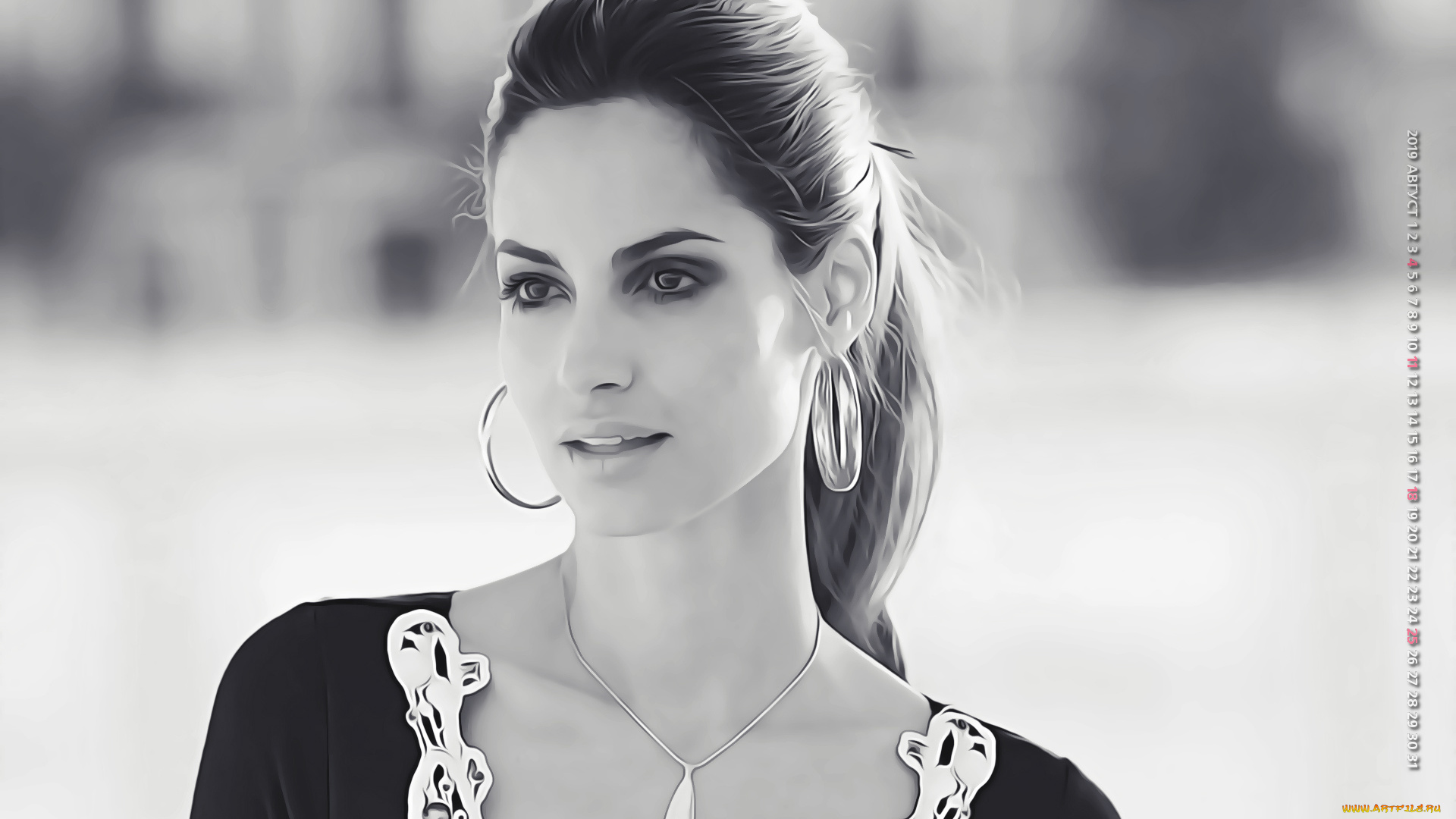 календари, компьютерный, дизайн, 2019, calendar, женщина, девушка, украшение, серьги, кулон