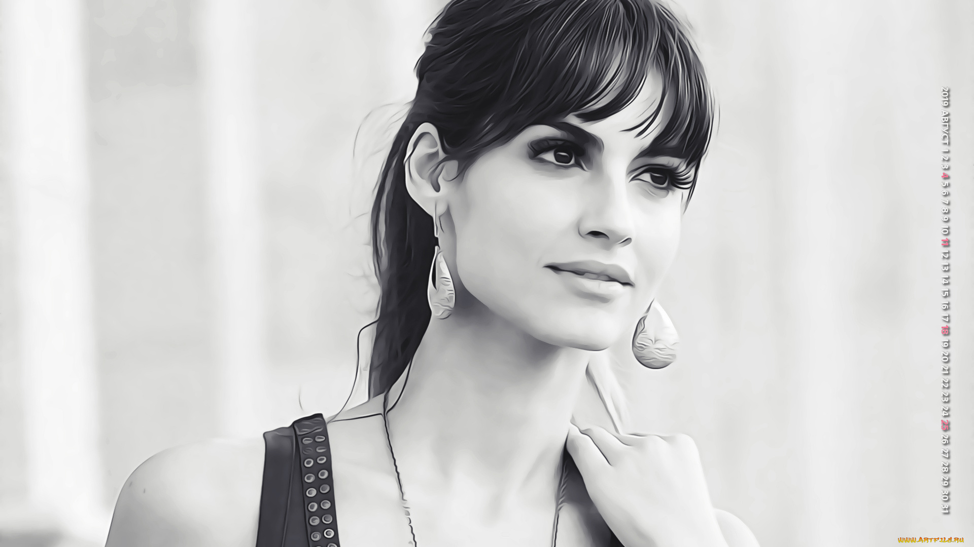 календари, компьютерный, дизайн, 2019, calendar, серьги, девушка, лицо, женщина, украшение