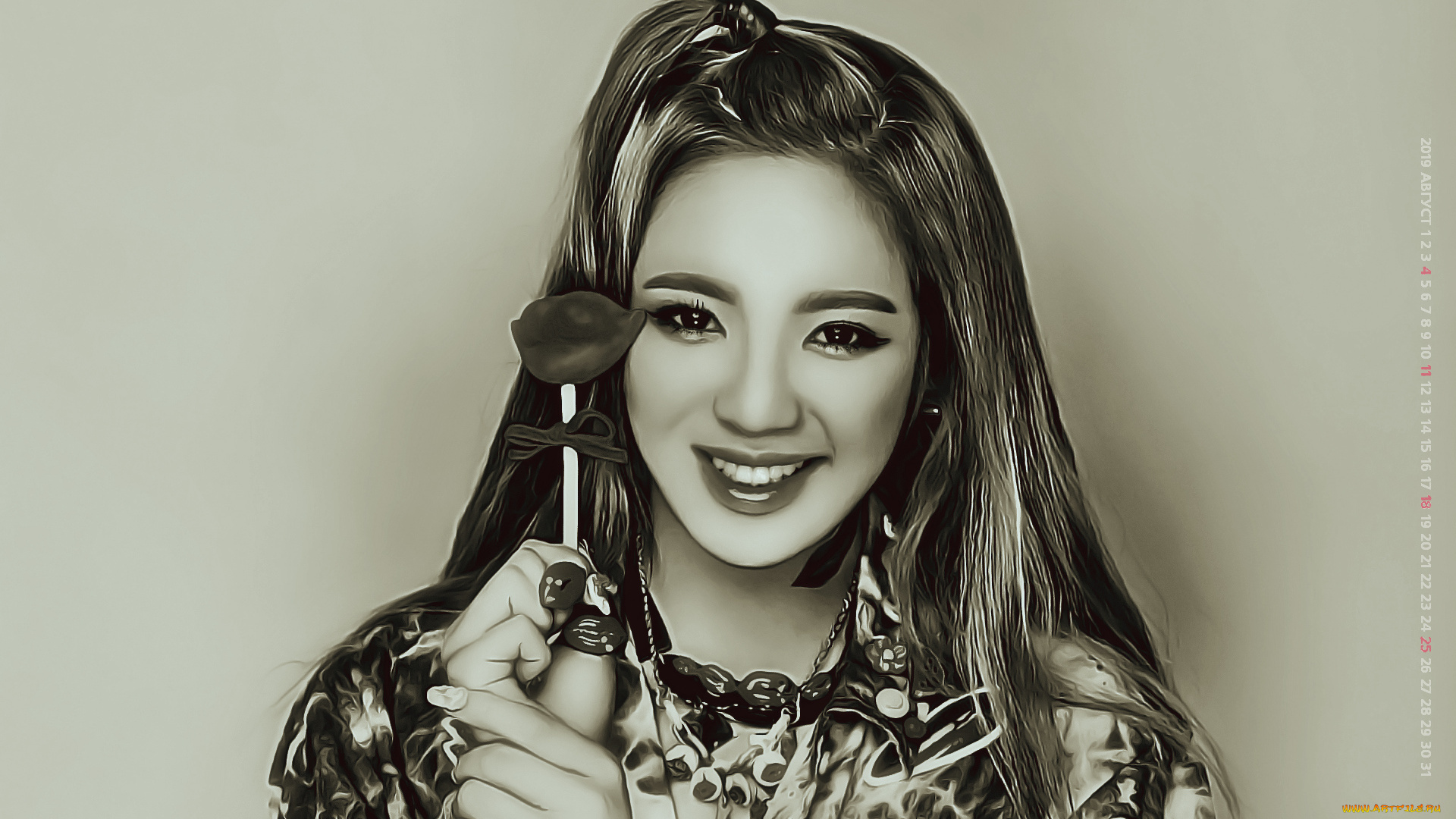 календари, компьютерный, дизайн, calendar, 2019, макияж, украшение, девушка, улыбка, женщина