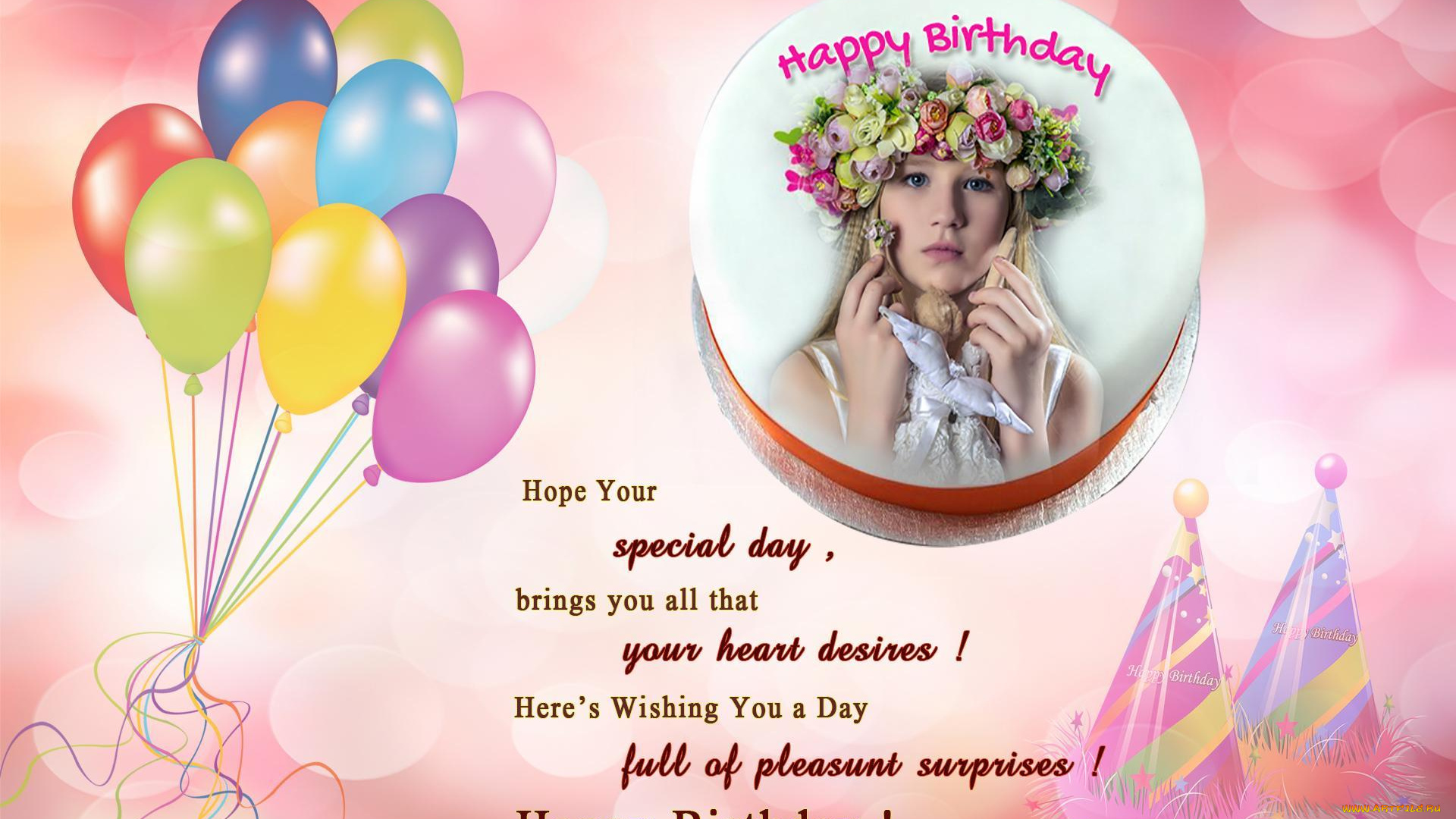 праздничные, день, рождения, поздравление