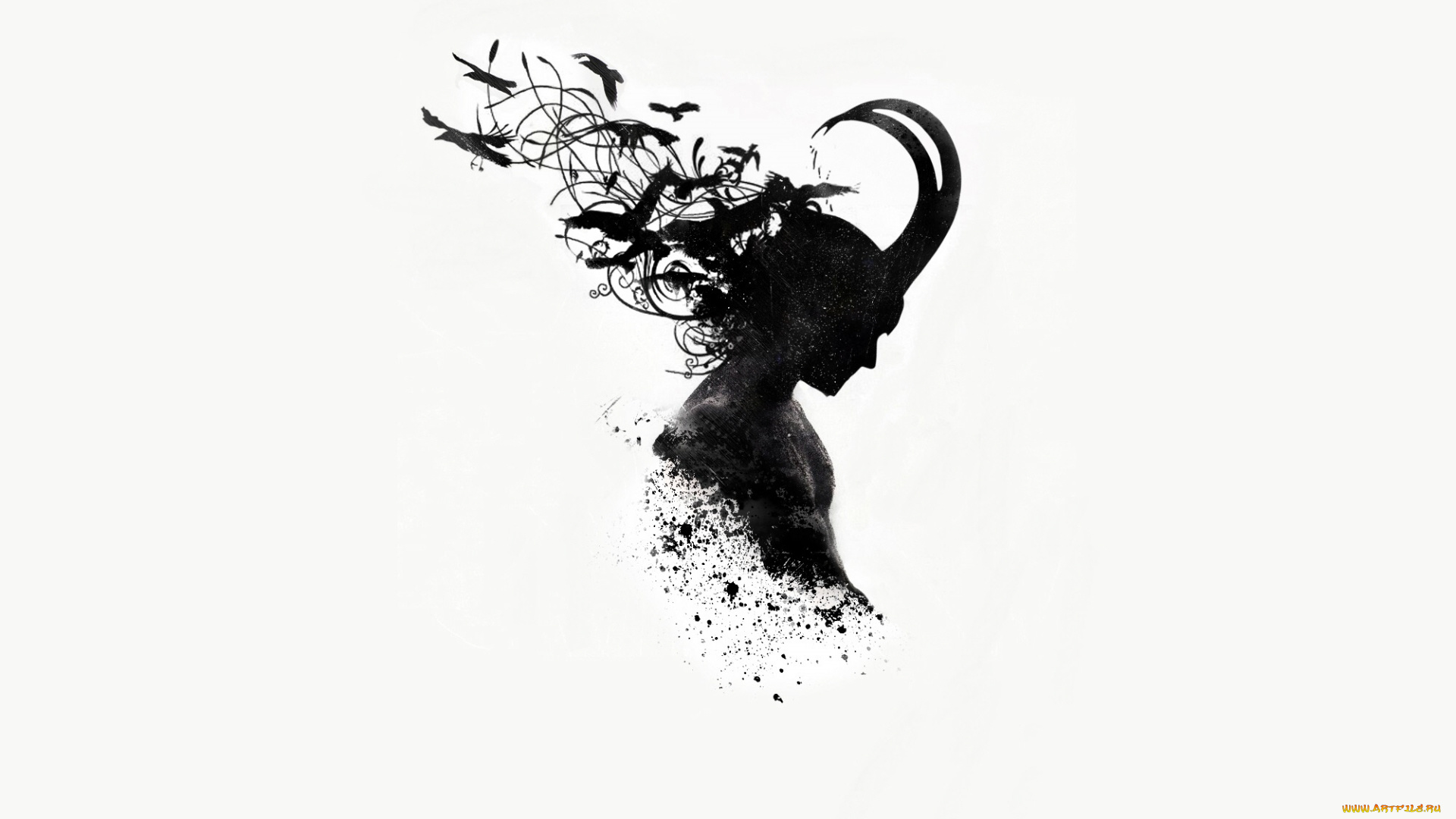 рисованное, минимализм, локи