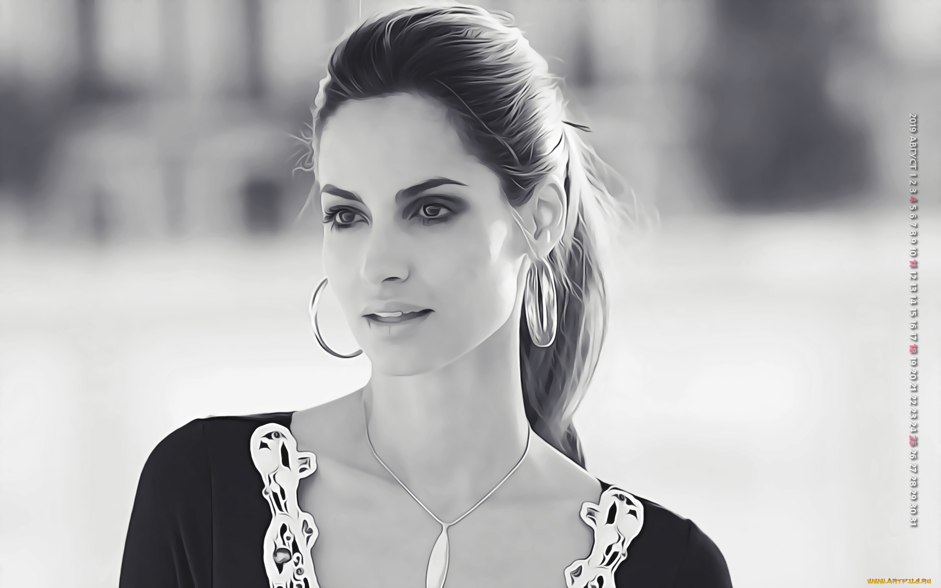 календари, компьютерный, дизайн, 2019, calendar, женщина, девушка, украшение, серьги, кулон