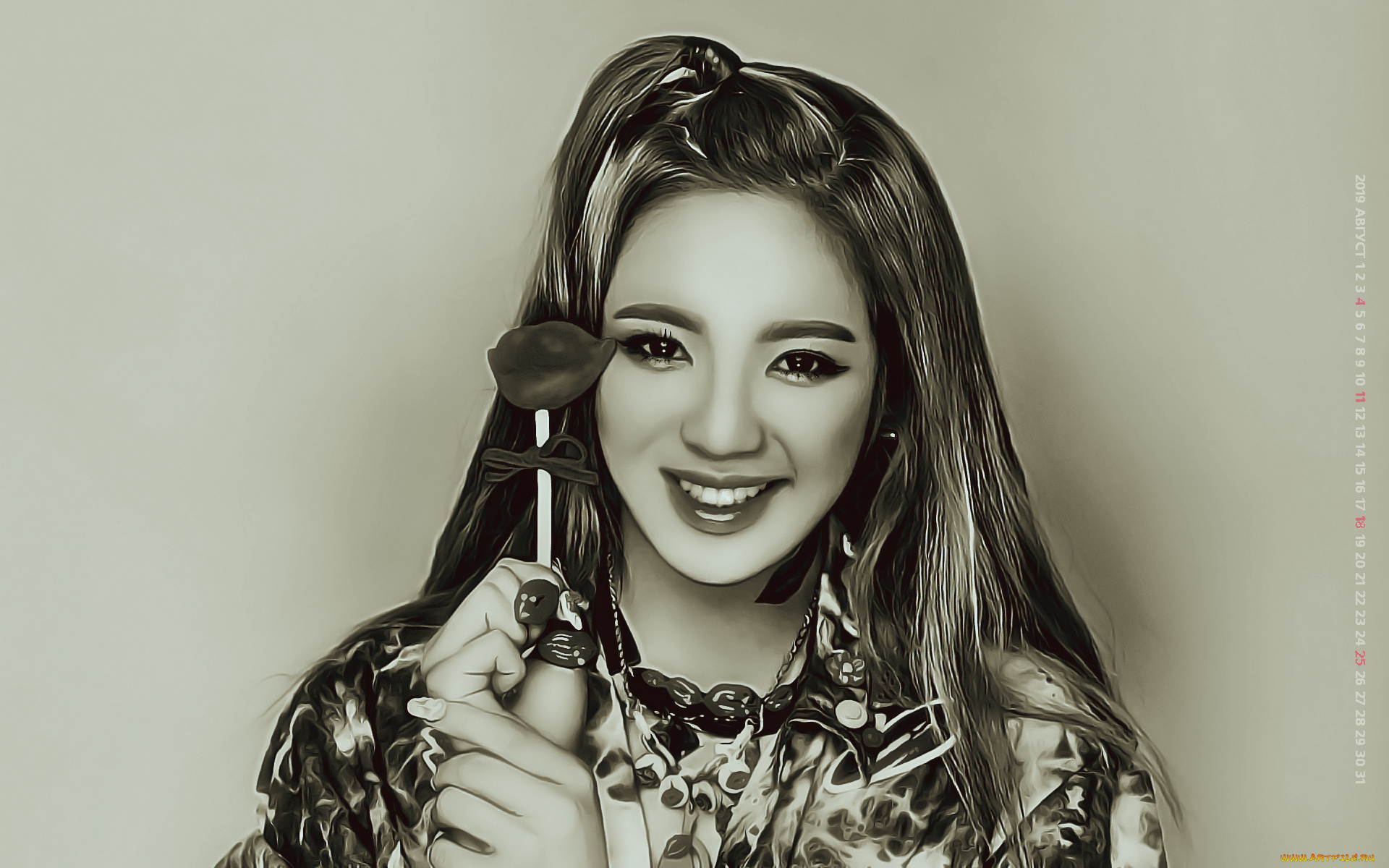 календари, компьютерный, дизайн, calendar, 2019, макияж, украшение, девушка, улыбка, женщина