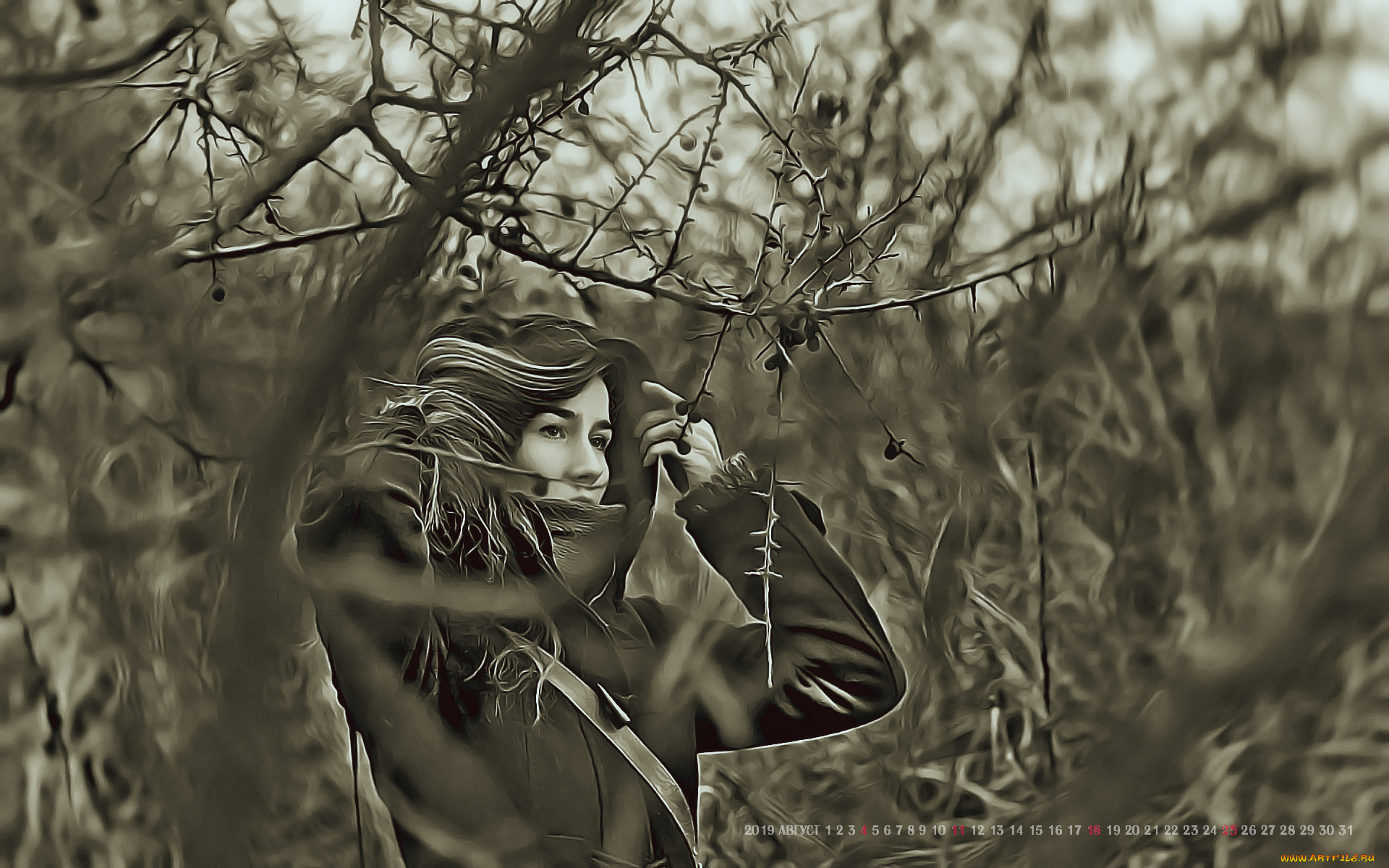 календари, компьютерный, дизайн, растение, 2019, calendar, женщина, природа, девушка