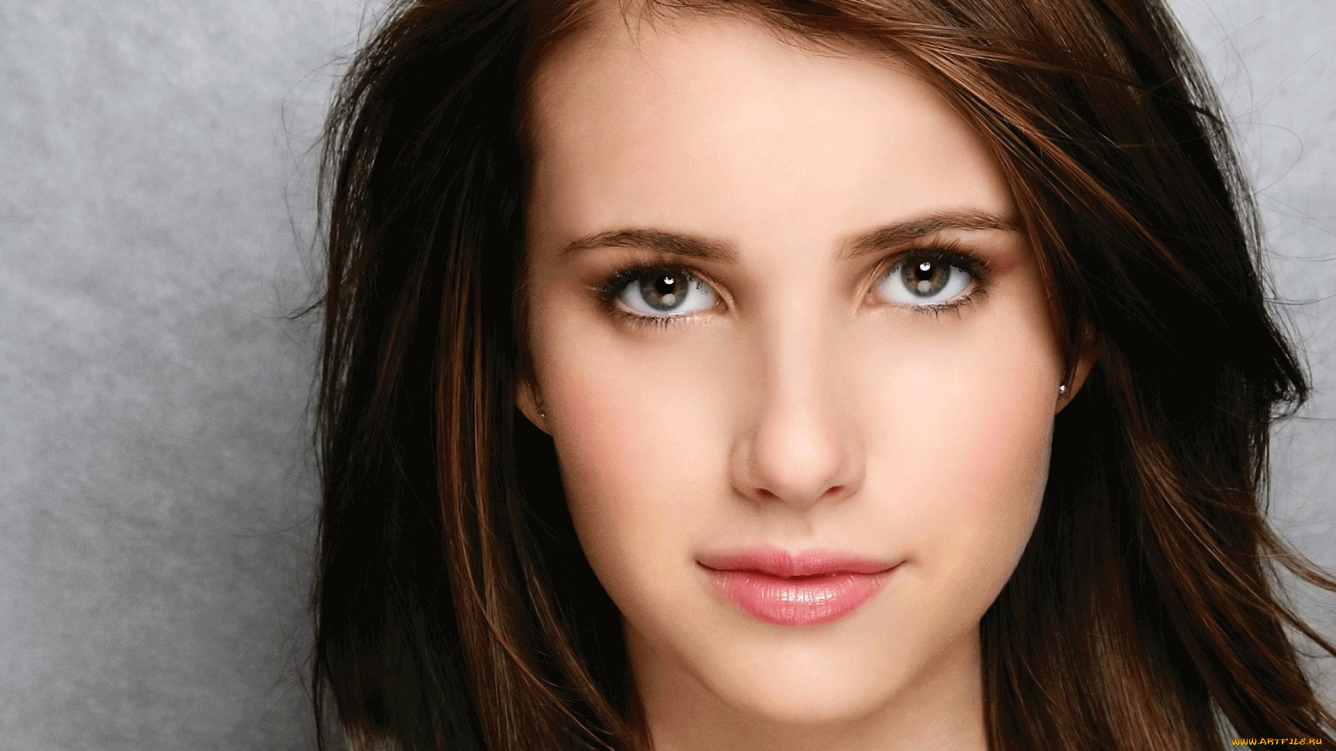 девушки, emma, roberts, шатенка, лицо