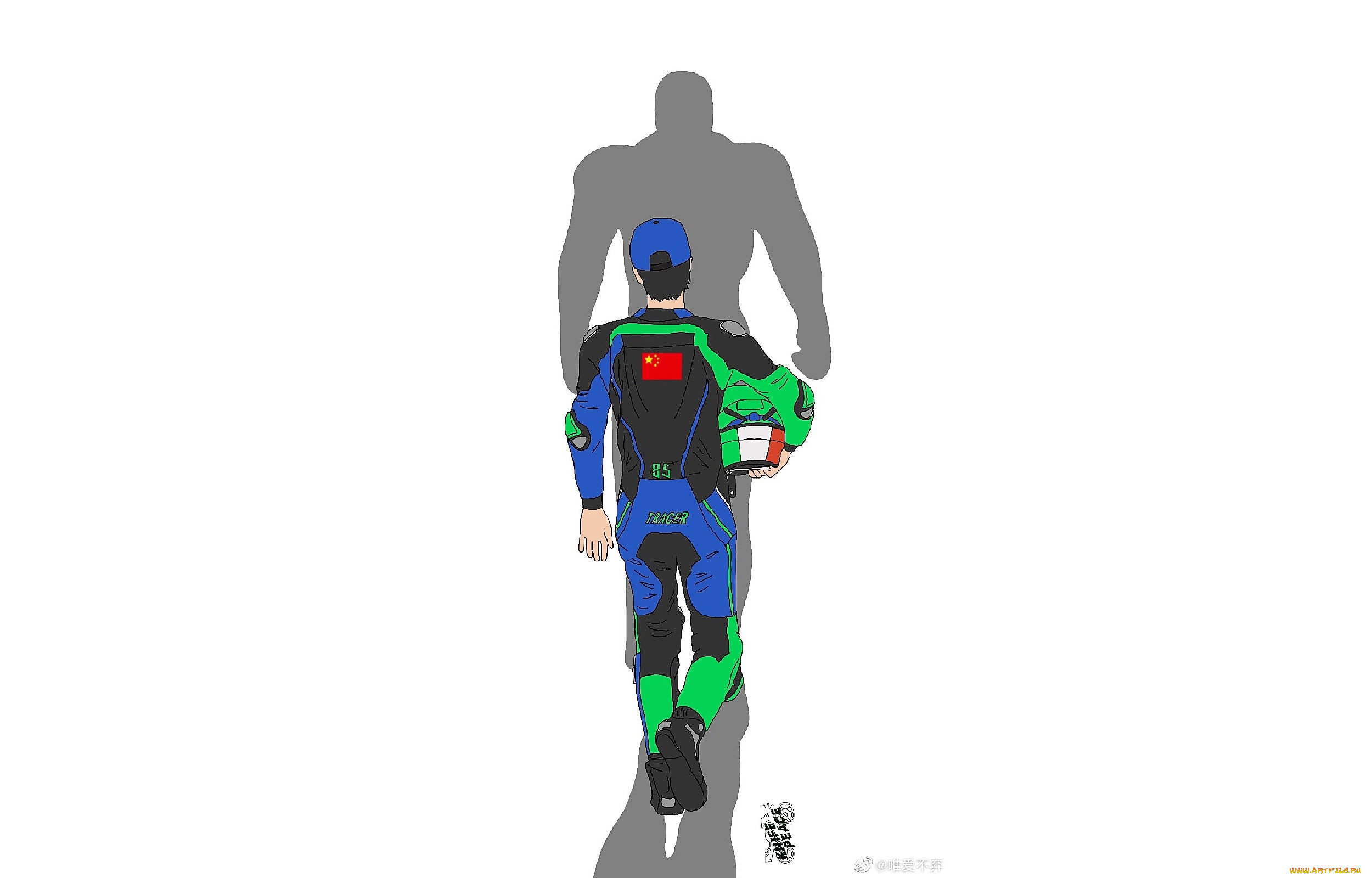 рисованное, люди, ван, ибо, тень, комбинезон, шлем