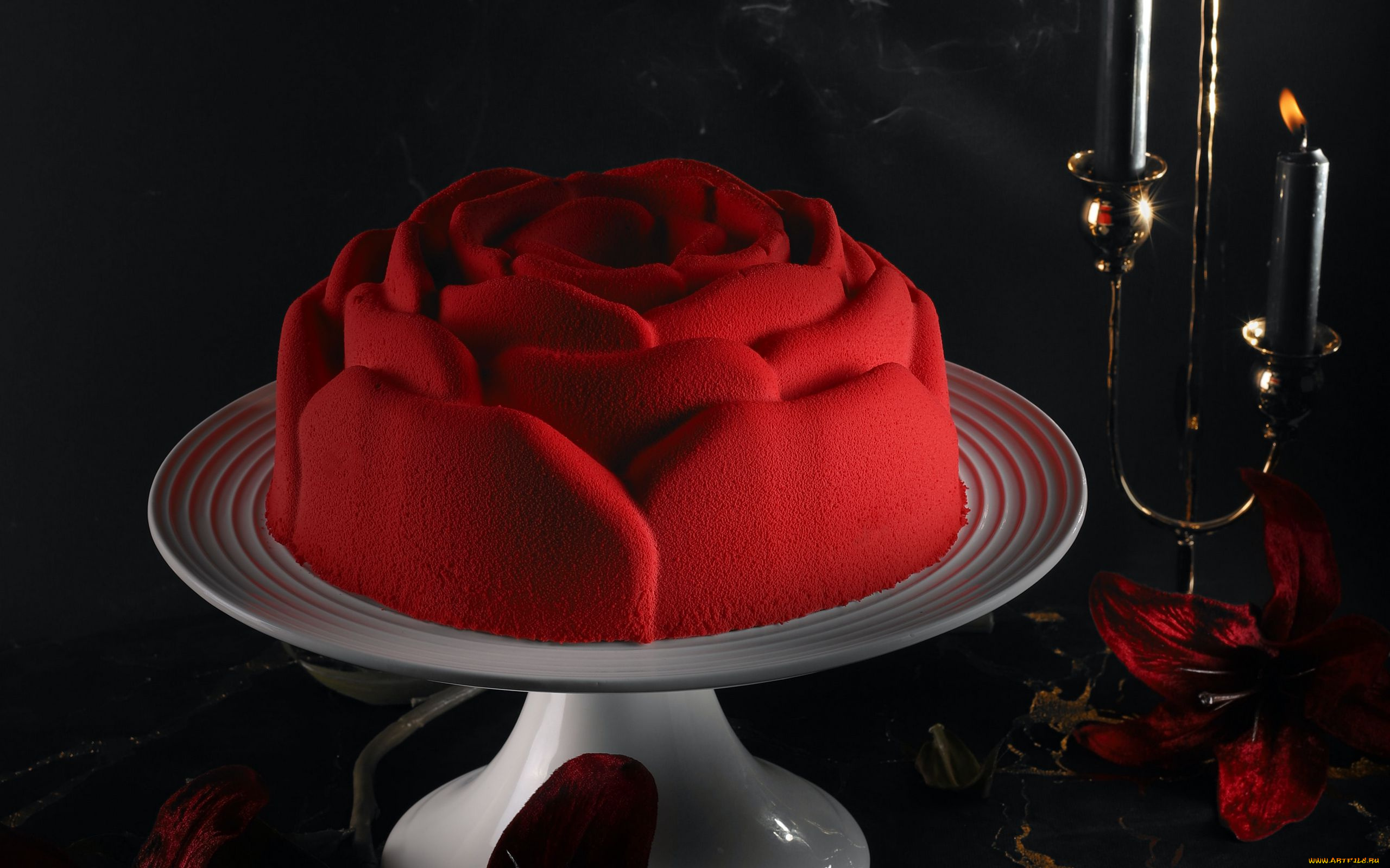еда, торты, подсвечник, торт, свеча