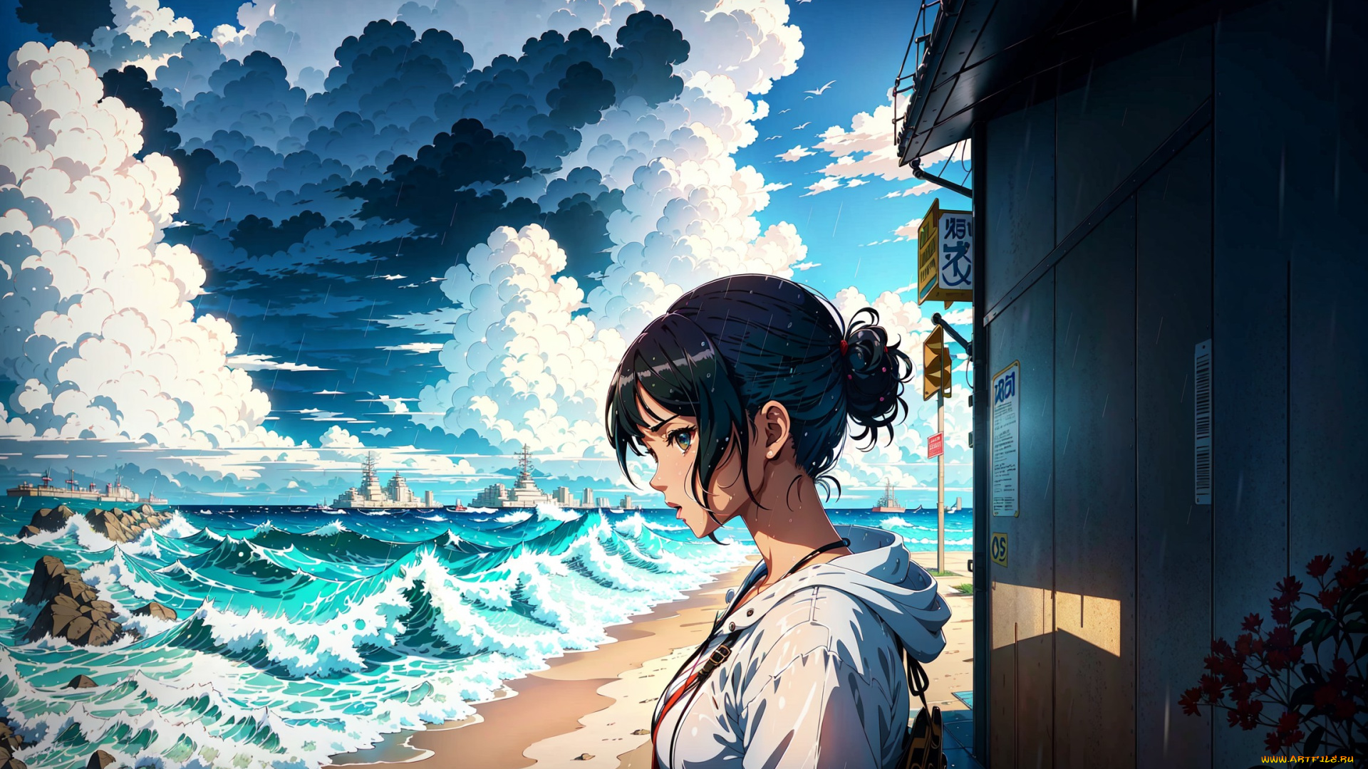 аниме, город, , улицы, , интерьер, , здания, нейросети, графика, нейроарт, ai, art, нейронные, сети, рисунки, нейро, искусство