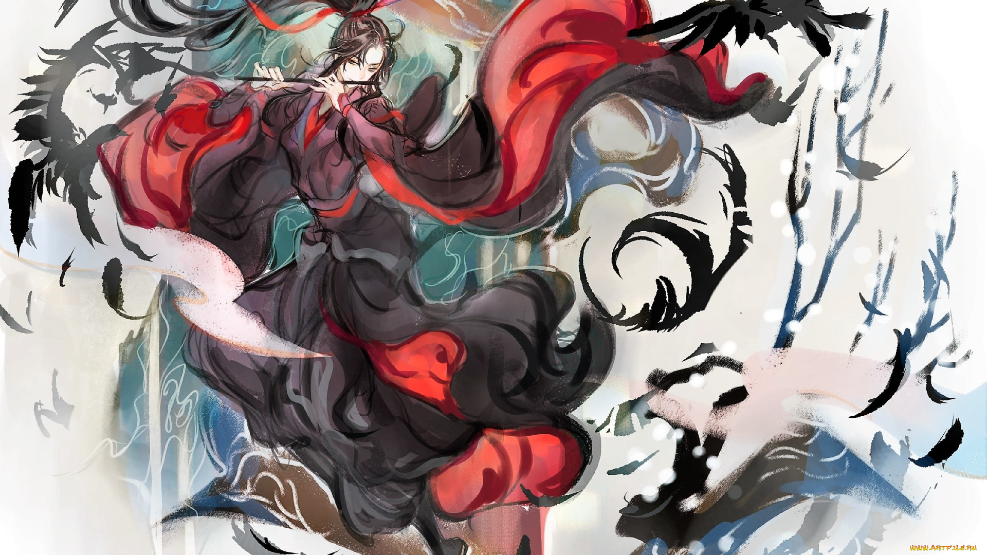 аниме, mo, dao, zu, shi, вэй, усянь, флейта