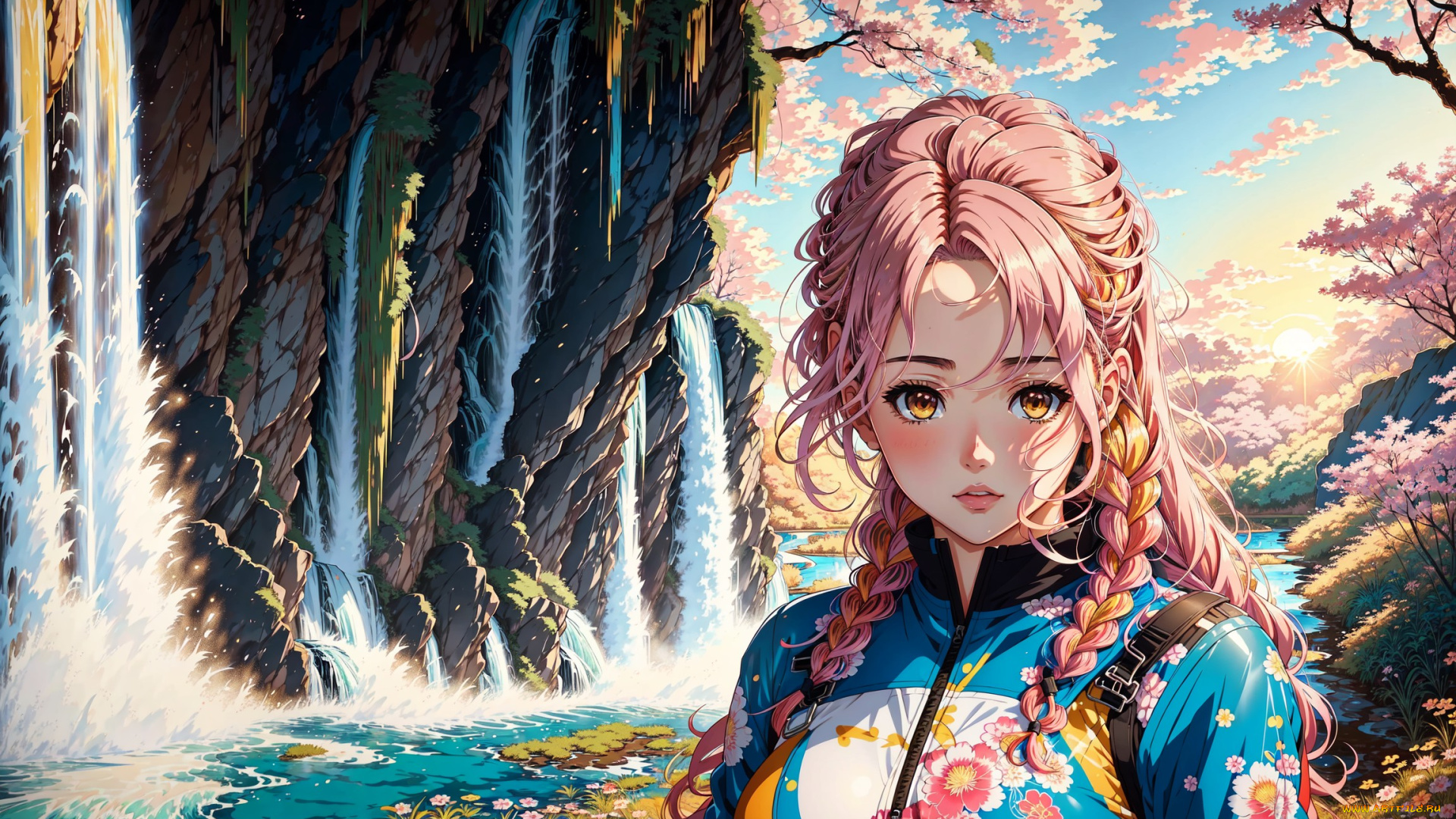 аниме, пейзажи, , природа, нейросети, графика, нейроарт, ai, art, нейронные, сети, рисунки, нейро, искусство