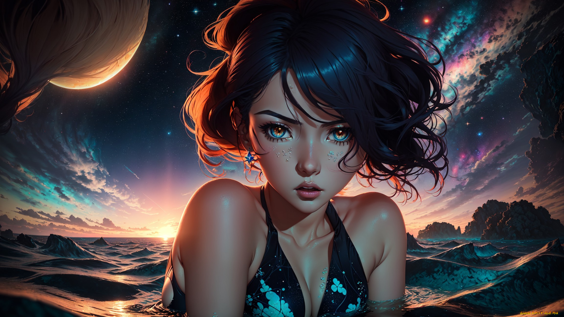 аниме, пейзажи, , природа, нейросети, графика, нейроарт, ai, art, нейронные, сети, рисунки, нейро, искусство