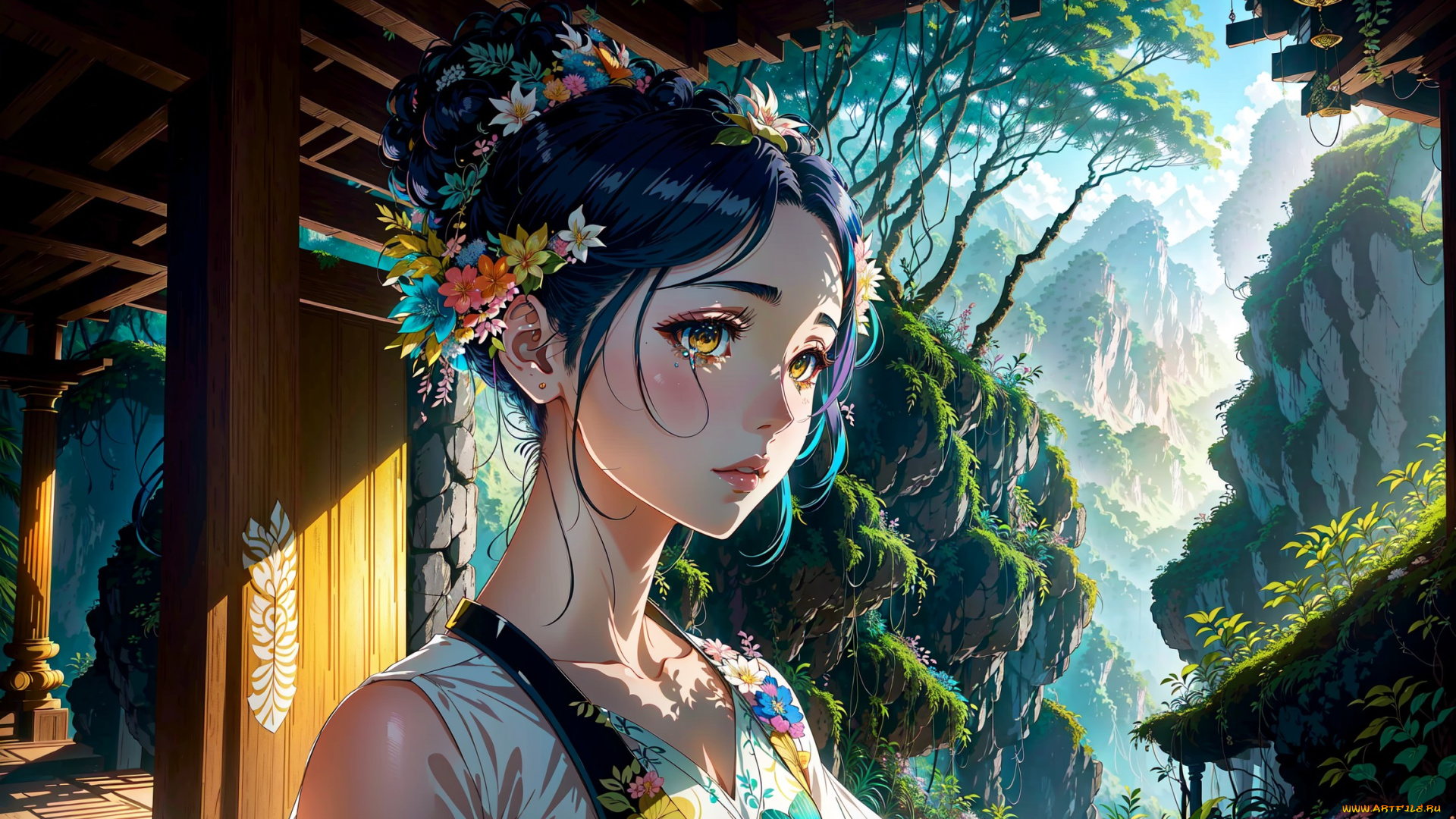 аниме, пейзажи, , природа, нейросети, графика, нейроарт, ai, art, нейронные, сети, рисунки, нейро, искусство