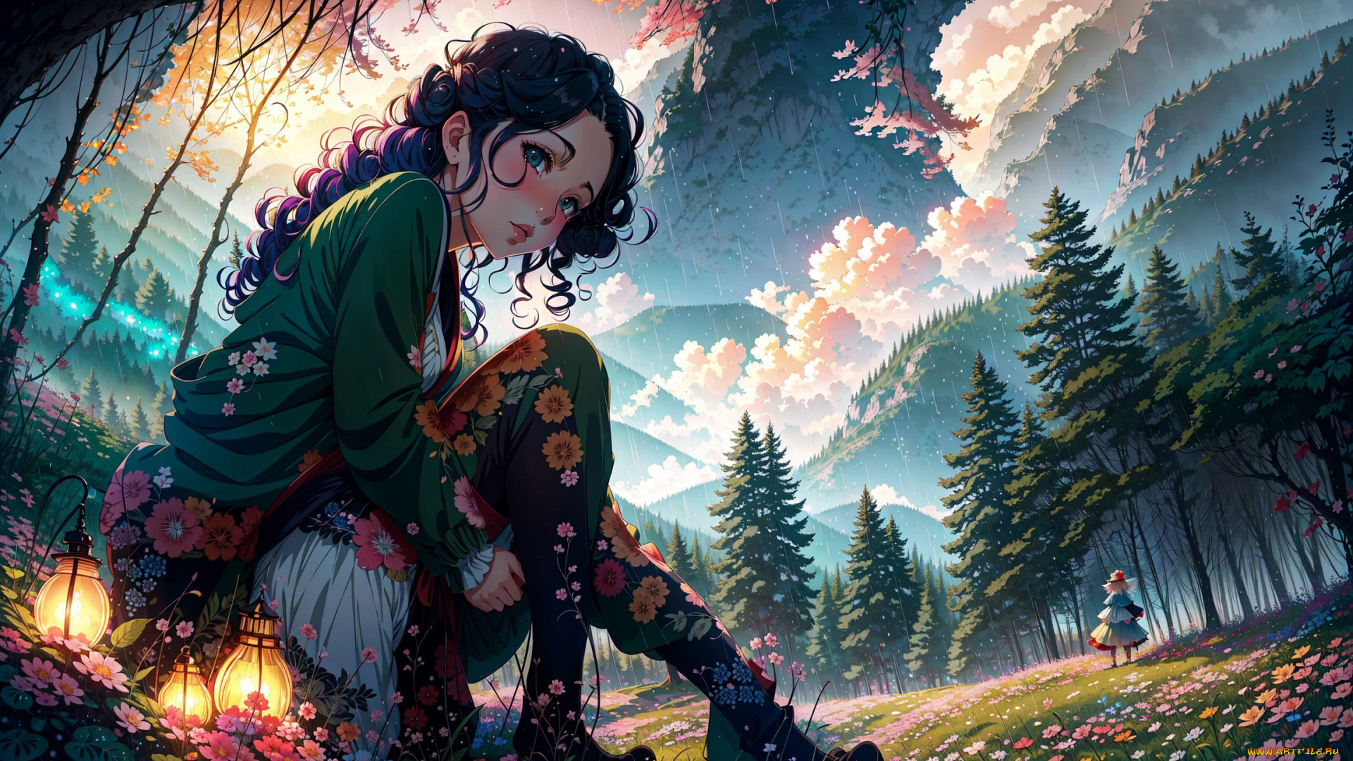 аниме, пейзажи, , природа, нейросети, графика, нейроарт, ai, art, нейронные, сети, рисунки, нейро, искусство