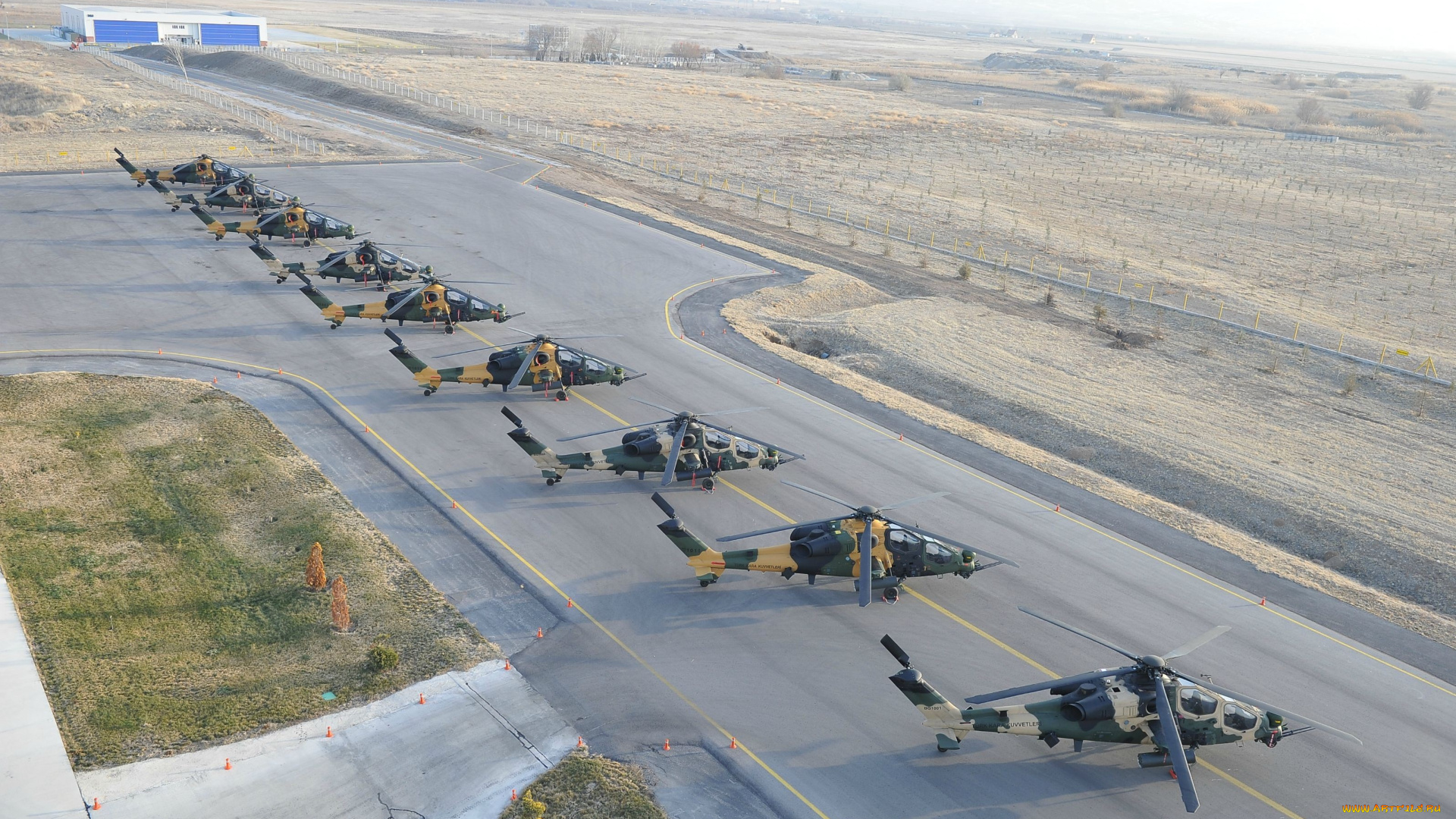 авиация, вертолёты, tai, agusta, westland, t129, военные, вертолеты, ввс, турции, боевые, транспортное, средство, аэродром