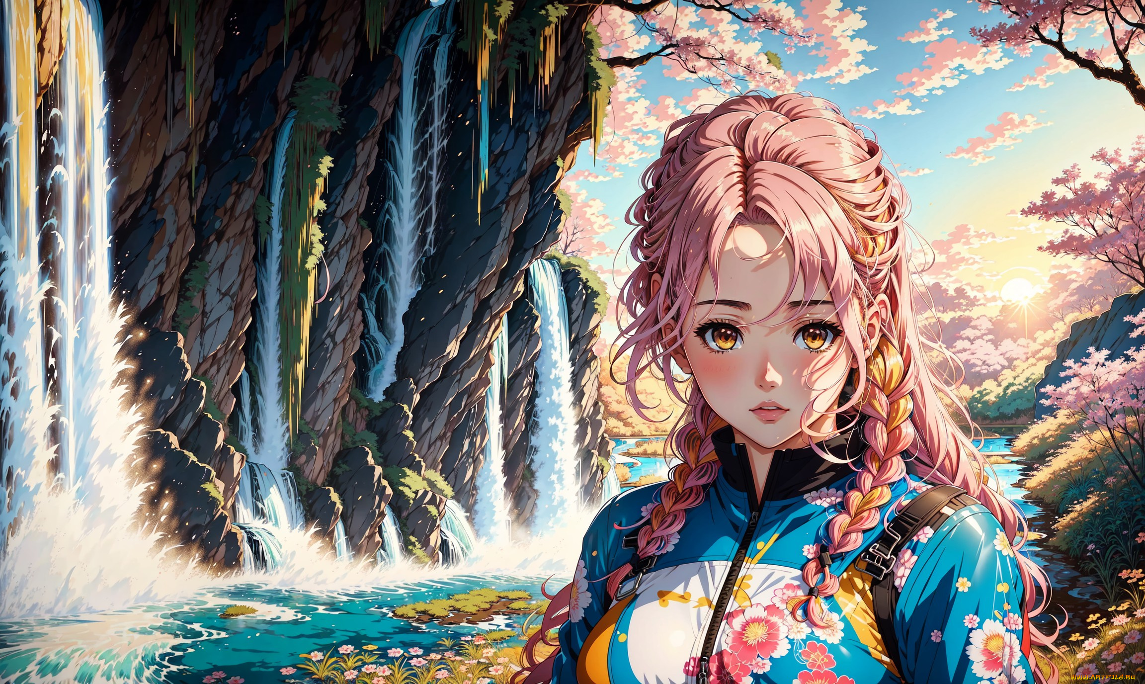 аниме, пейзажи, , природа, нейросети, графика, нейроарт, ai, art, нейронные, сети, рисунки, нейро, искусство