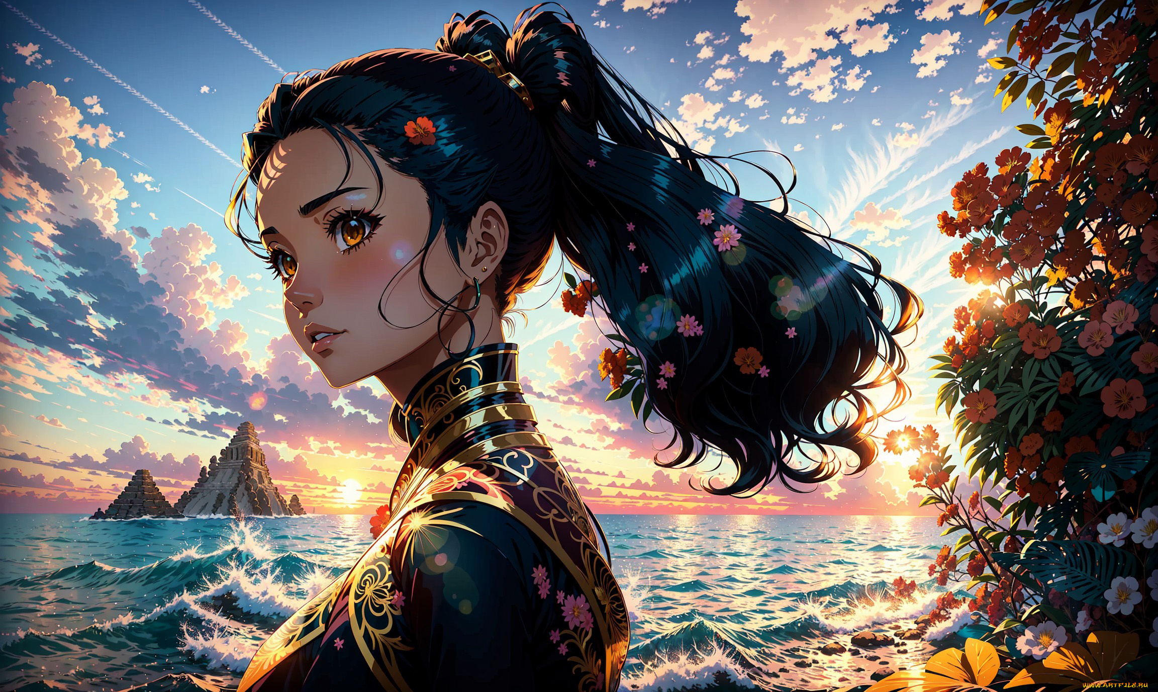 аниме, пейзажи, , природа, нейросети, графика, нейроарт, ai, art, нейронные, сети, рисунки, нейро, искусство