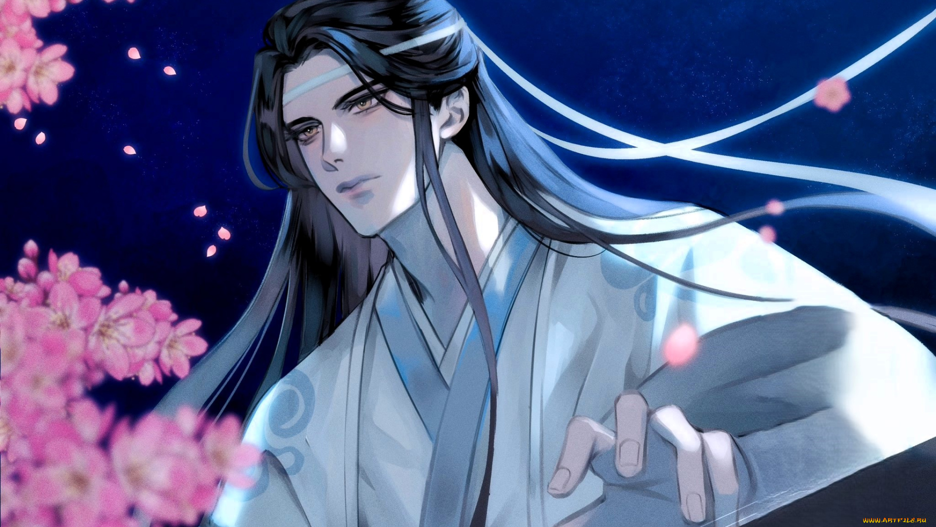 аниме, mo, dao, zu, shi, лань, ванцзы, гуцин, цветение