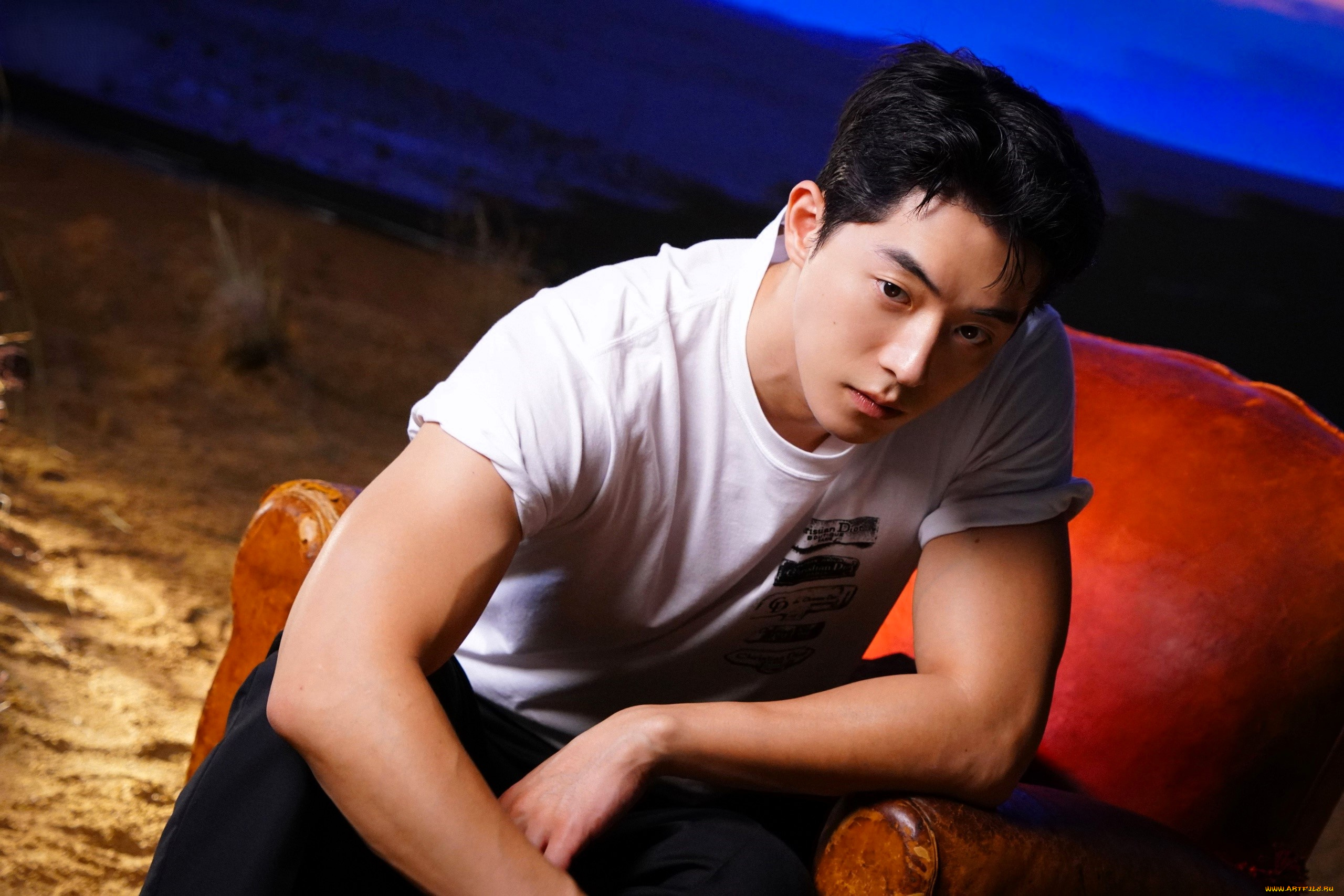 nam, joo, hyuk, мужчины, -unsort, актер, футболка, кресло