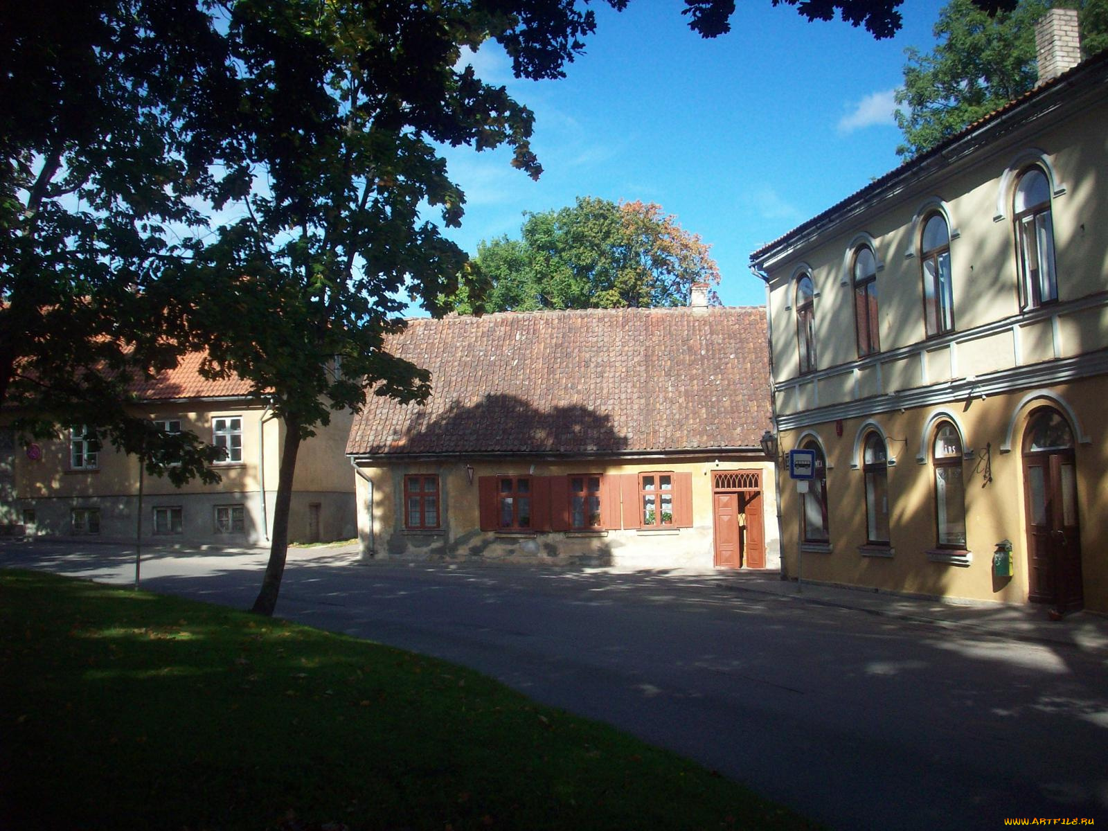 кулдига, латвия, города, здания, дома