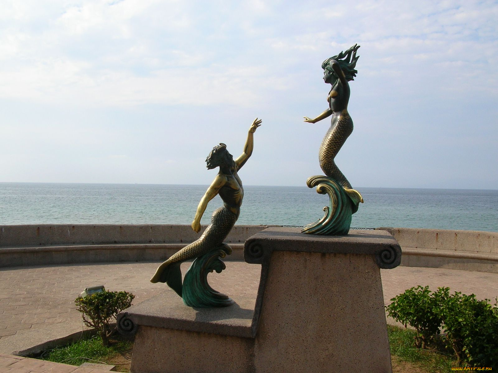 города, памятники, скульптуры, арт, объекты, русалка