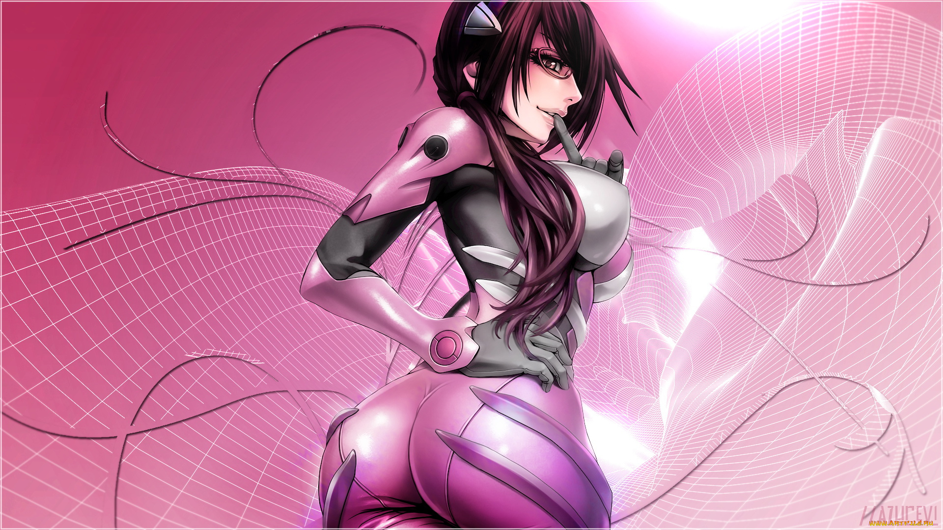 аниме, evangelion, графика, девушка