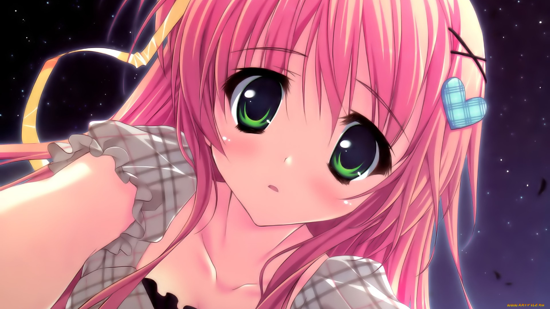 аниме, hoshizora, kakaru, hashi, девушка