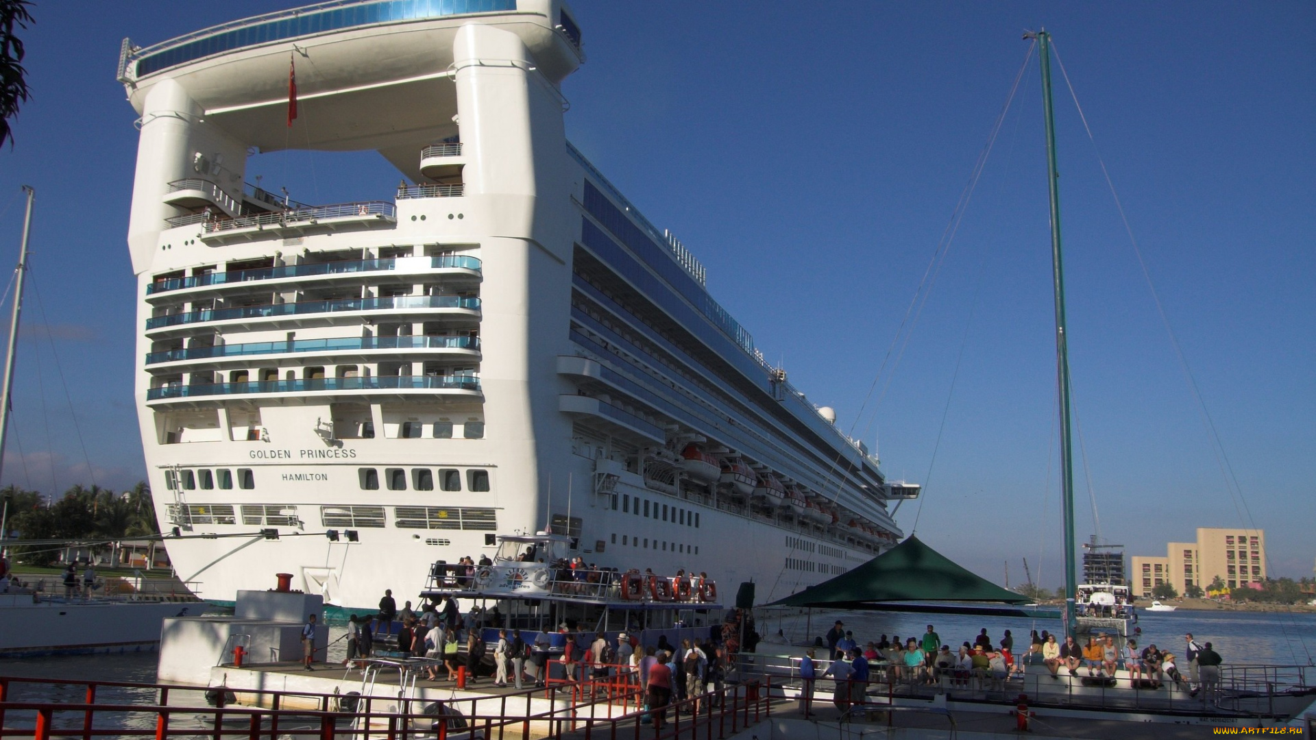 корабли, лайнеры, пристань