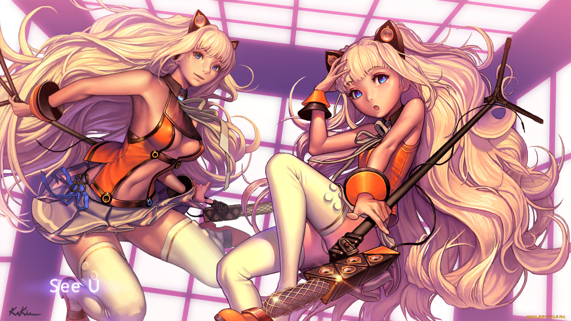 vocaloid, аниме, headphones, instrumental, seeu