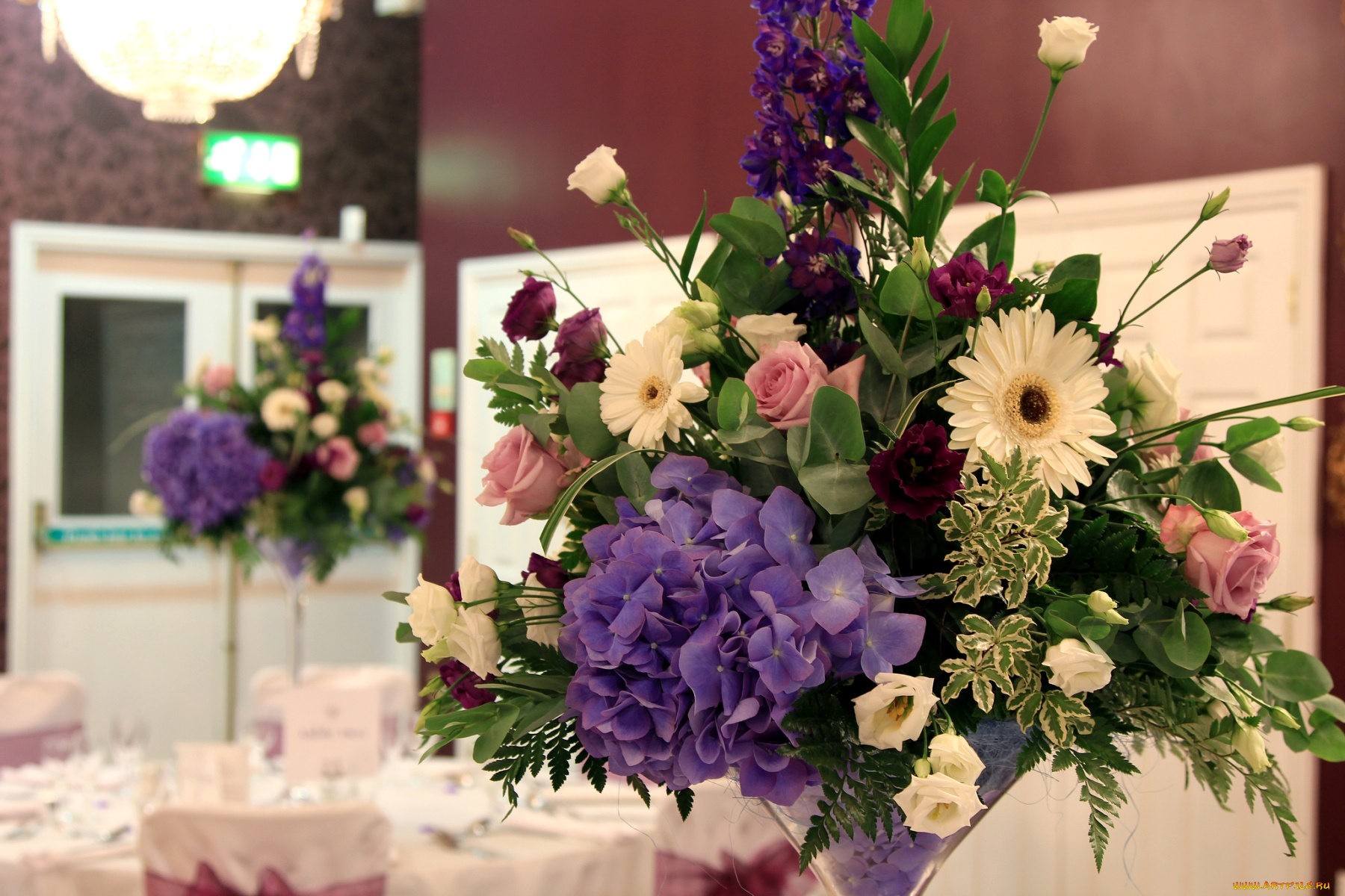 цветы, букеты, композиции, розы, эустома, дельфиниум, гортензия, герберы