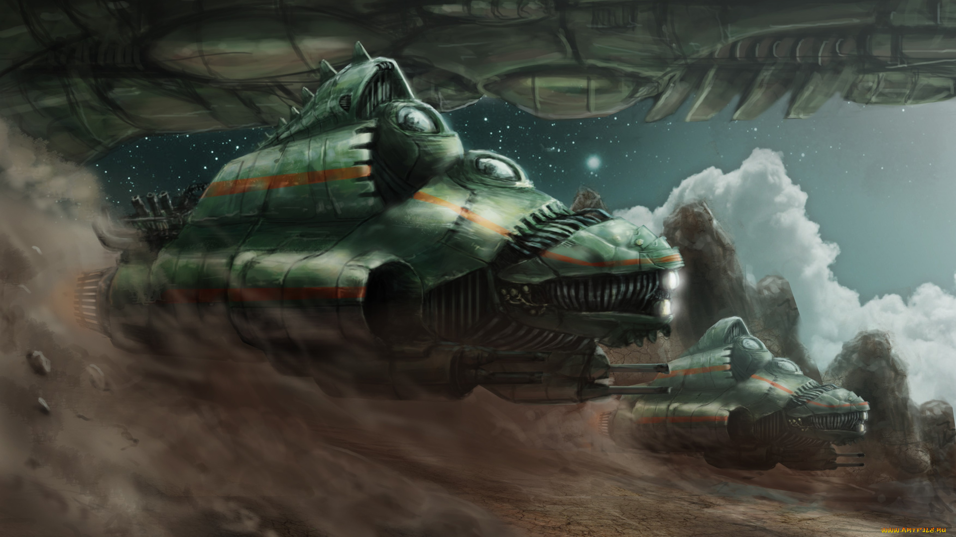 фэнтези, космические, корабли, звездолеты, станции, звездолёты