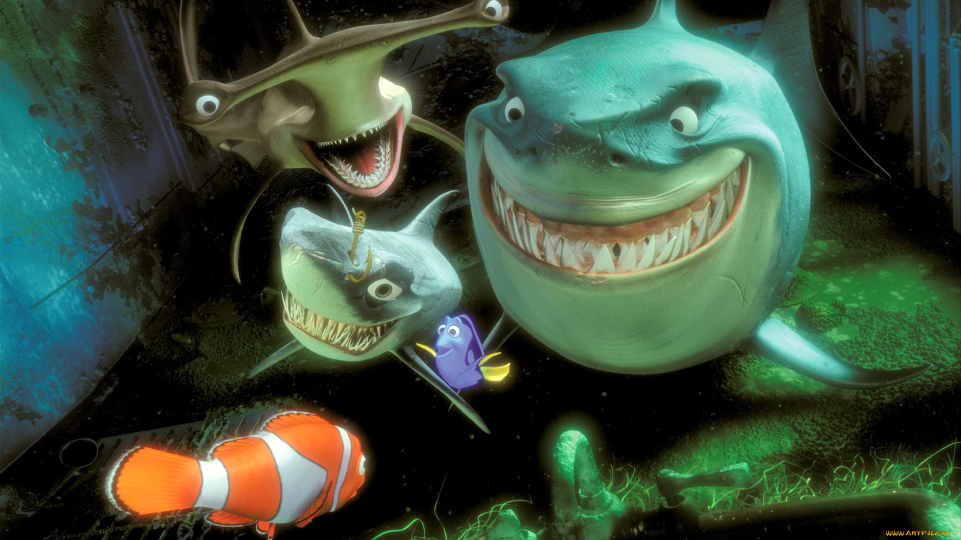 finding, nemo, мультфильмы, в, поисках, немо