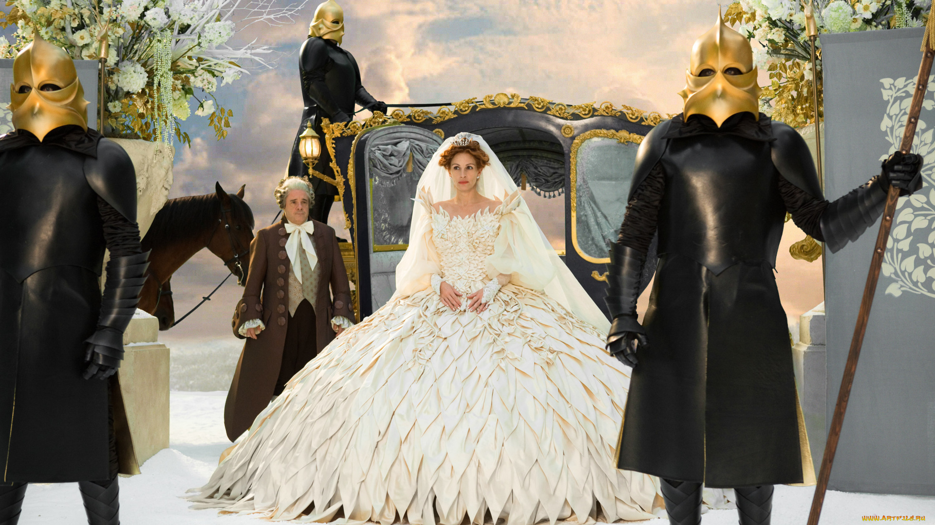 кино, фильмы, mirror, julia, roberts, белоснежка, месть, гномов, актриса, карета, белое, платье
