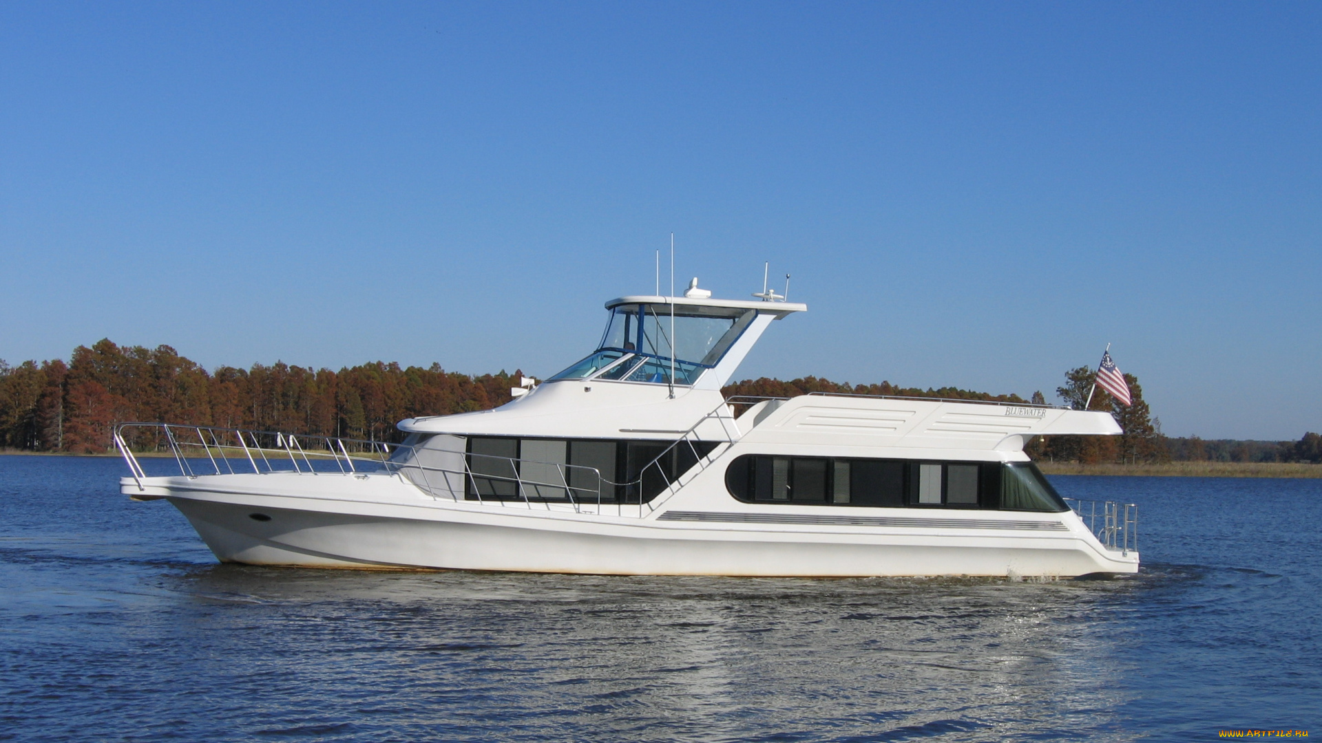 корабли, Яхты, вода, флаг