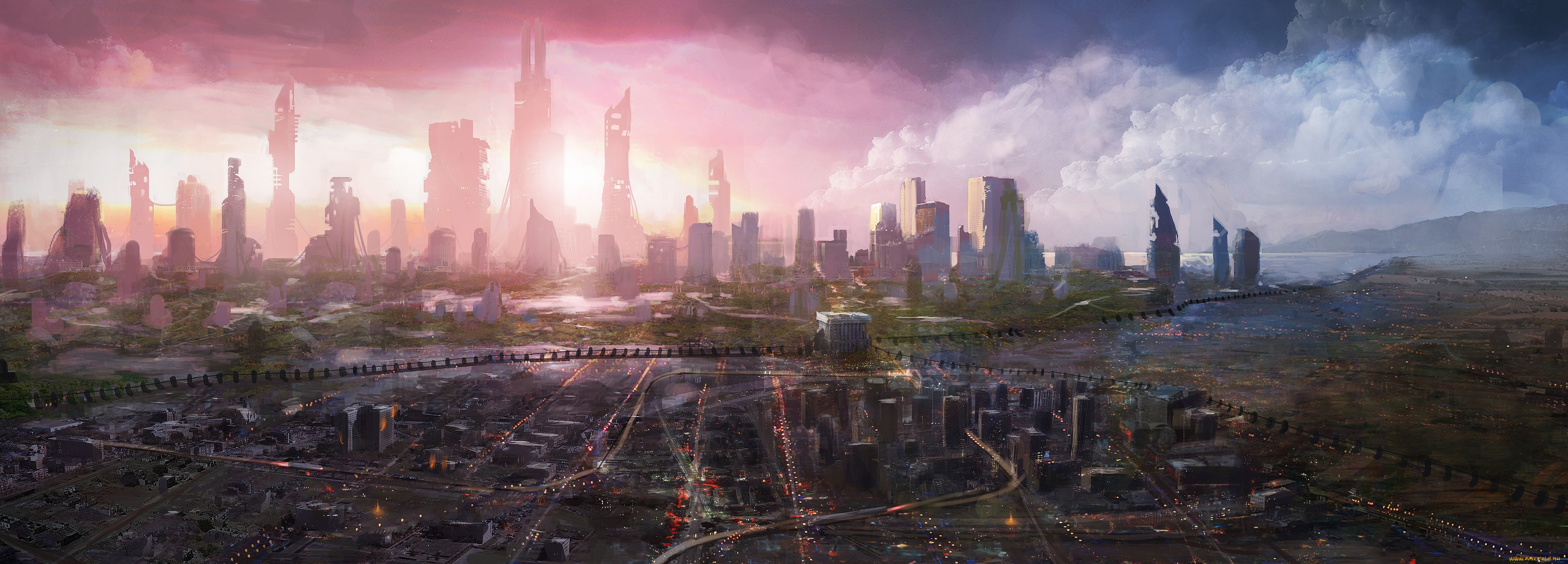 future, city, фэнтези, иные, миры, времена, будущее, город