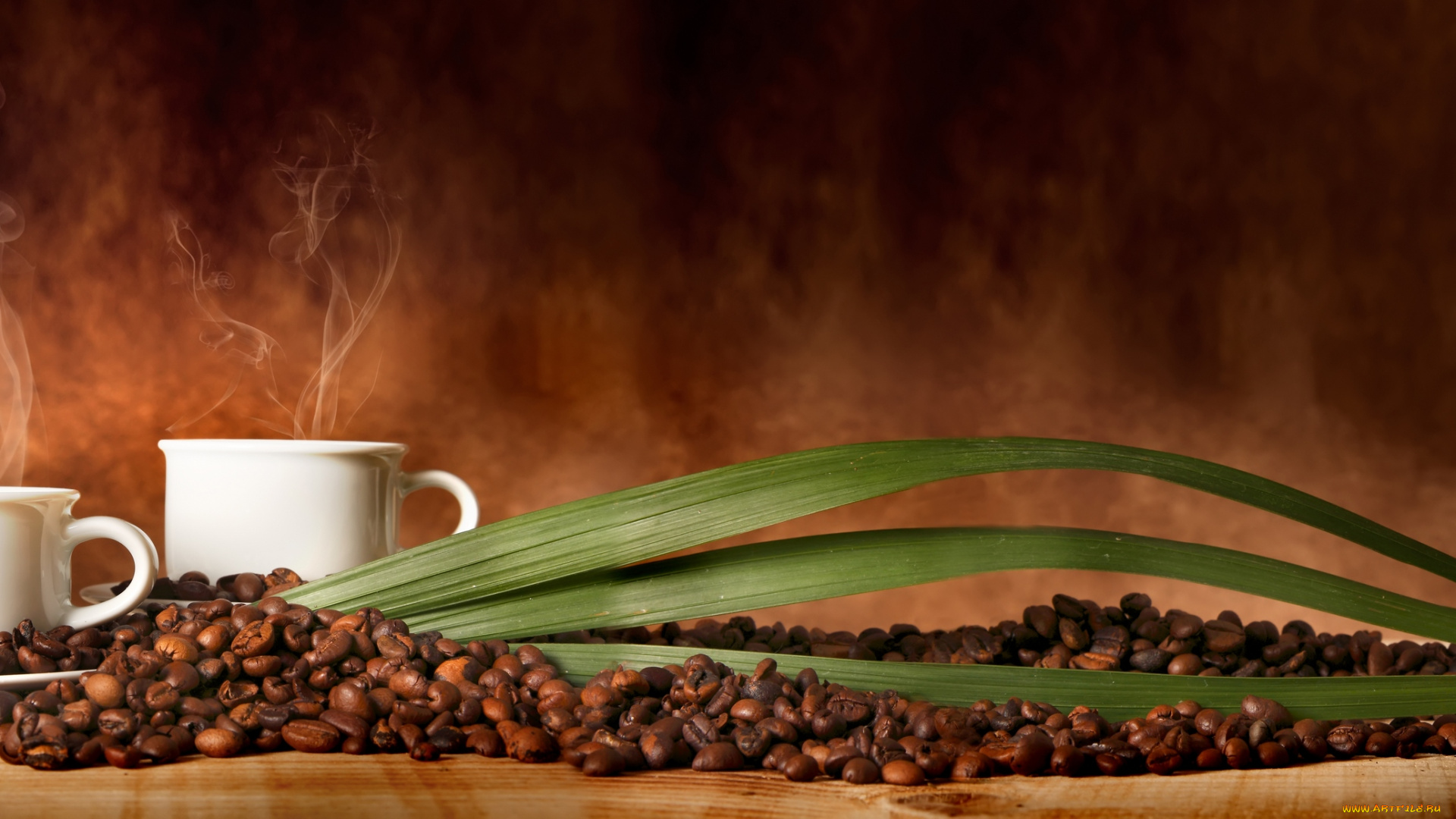 еда, кофе, , кофейные, зёрна, аромат, чашка, листики, кофейные, зерна