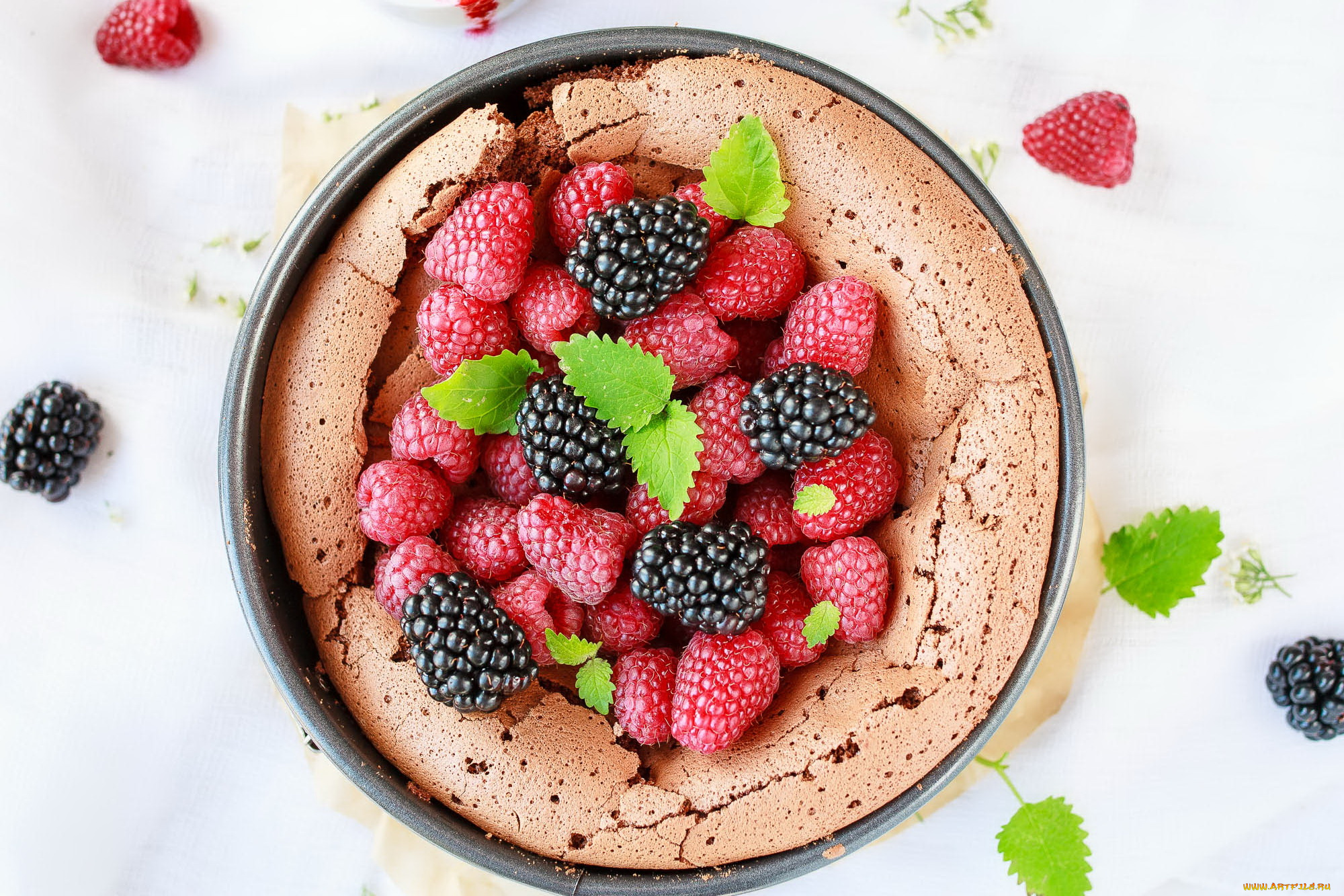 еда, фрукты, , ягоды, пирог, малина, ежевика, бисквит