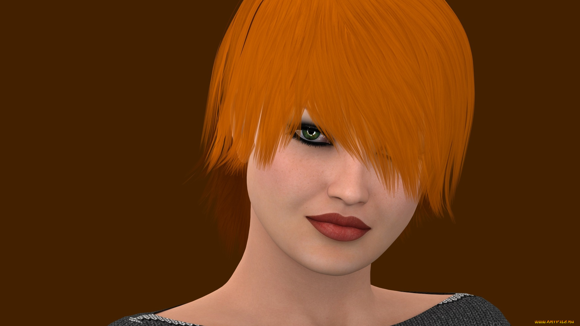 3д, графика, портрет, , portraits, девушка, взгляд, фон