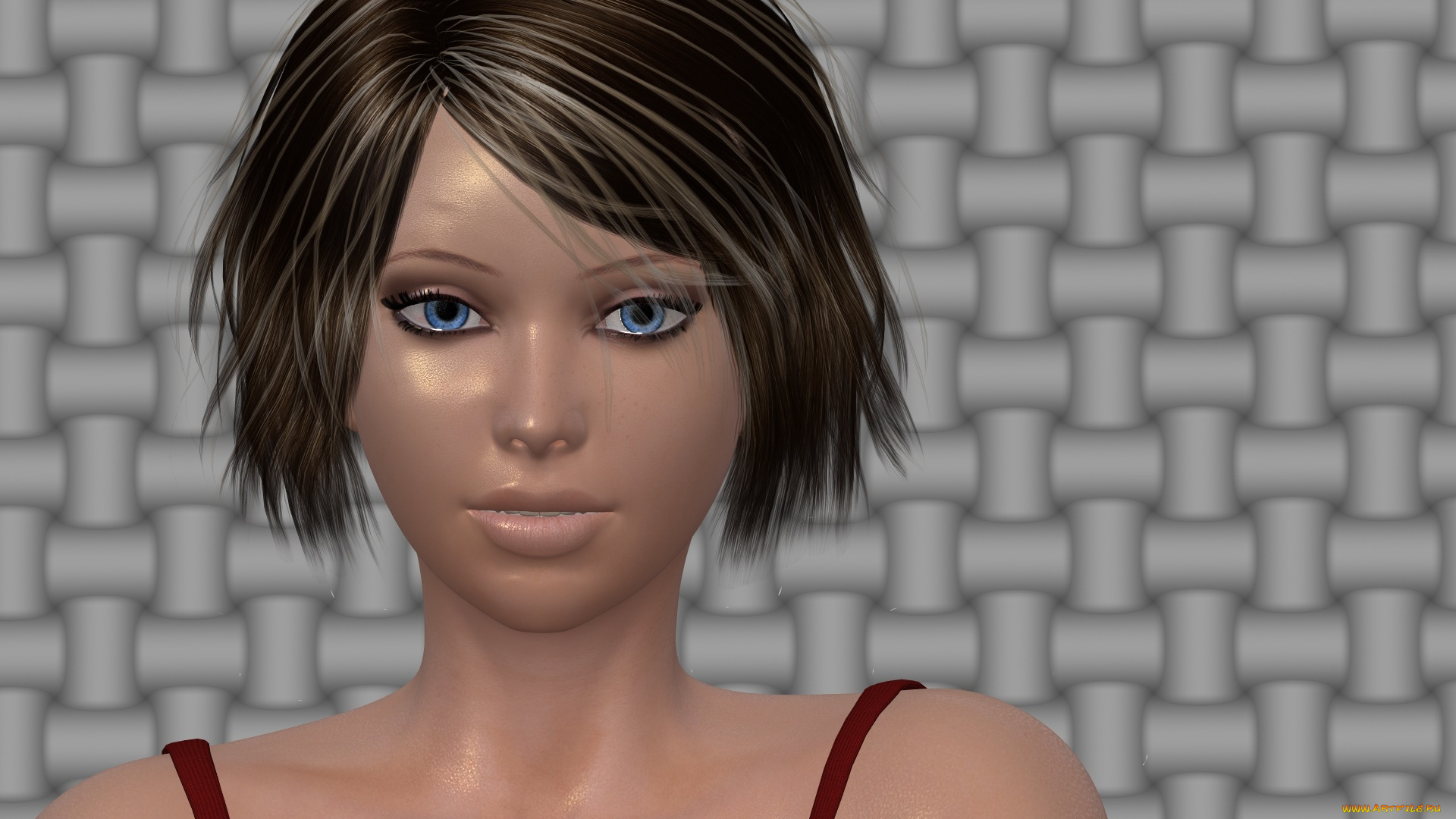 3д, графика, портрет, , portraits, девушка, взгляд, фон