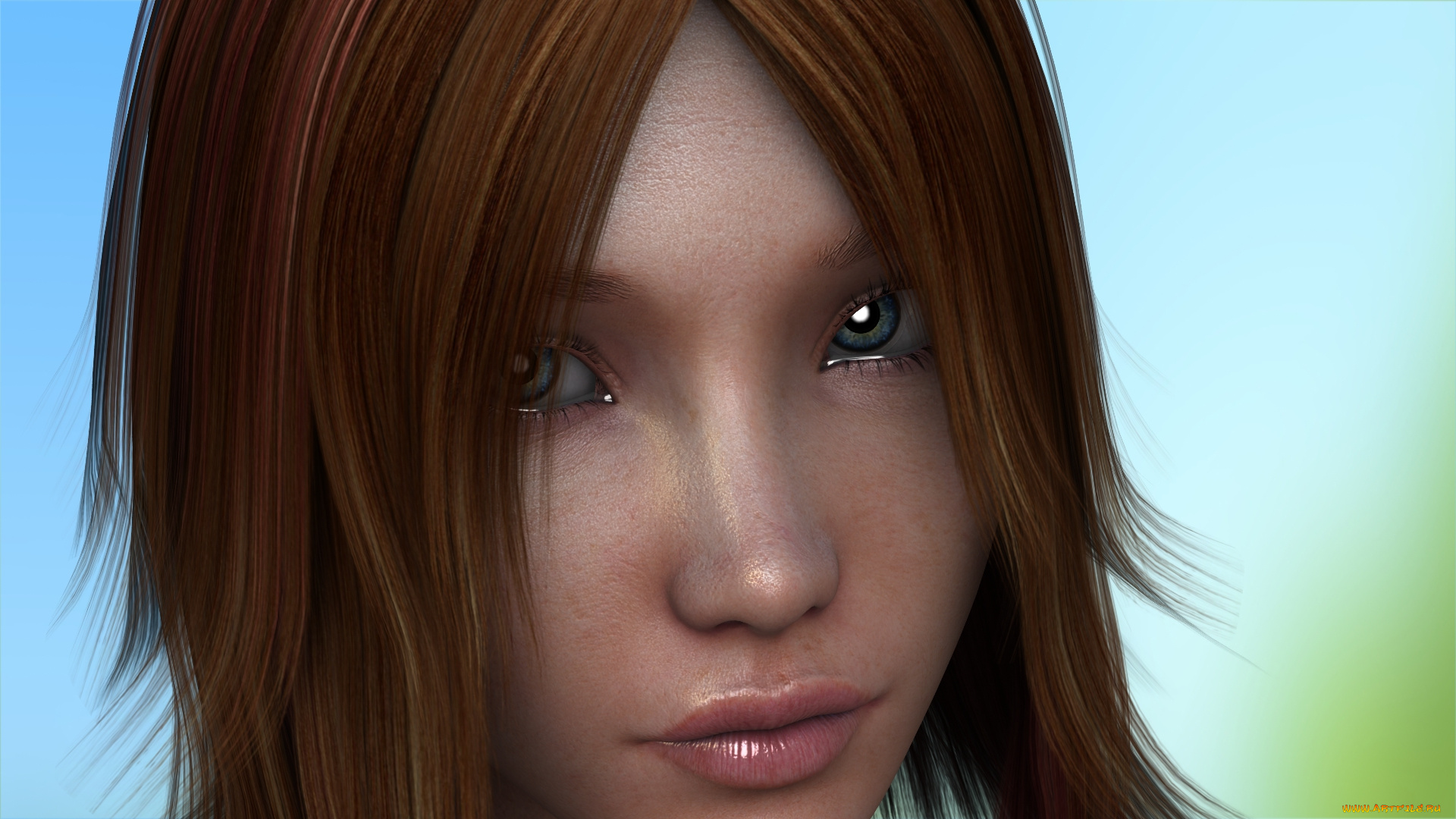 3д, графика, портрет, , portraits, девушка, взгляд, фон