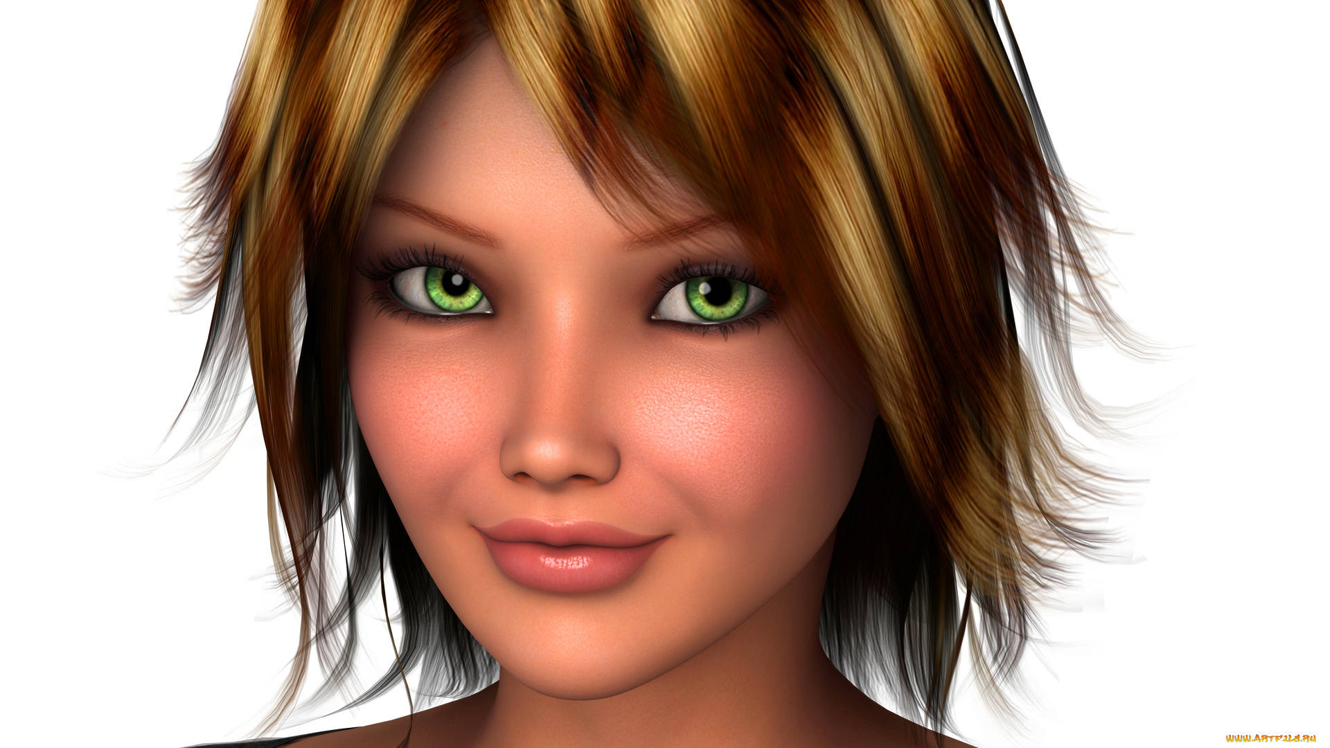 3д, графика, портрет, , portraits, взгляд, девушка, фон