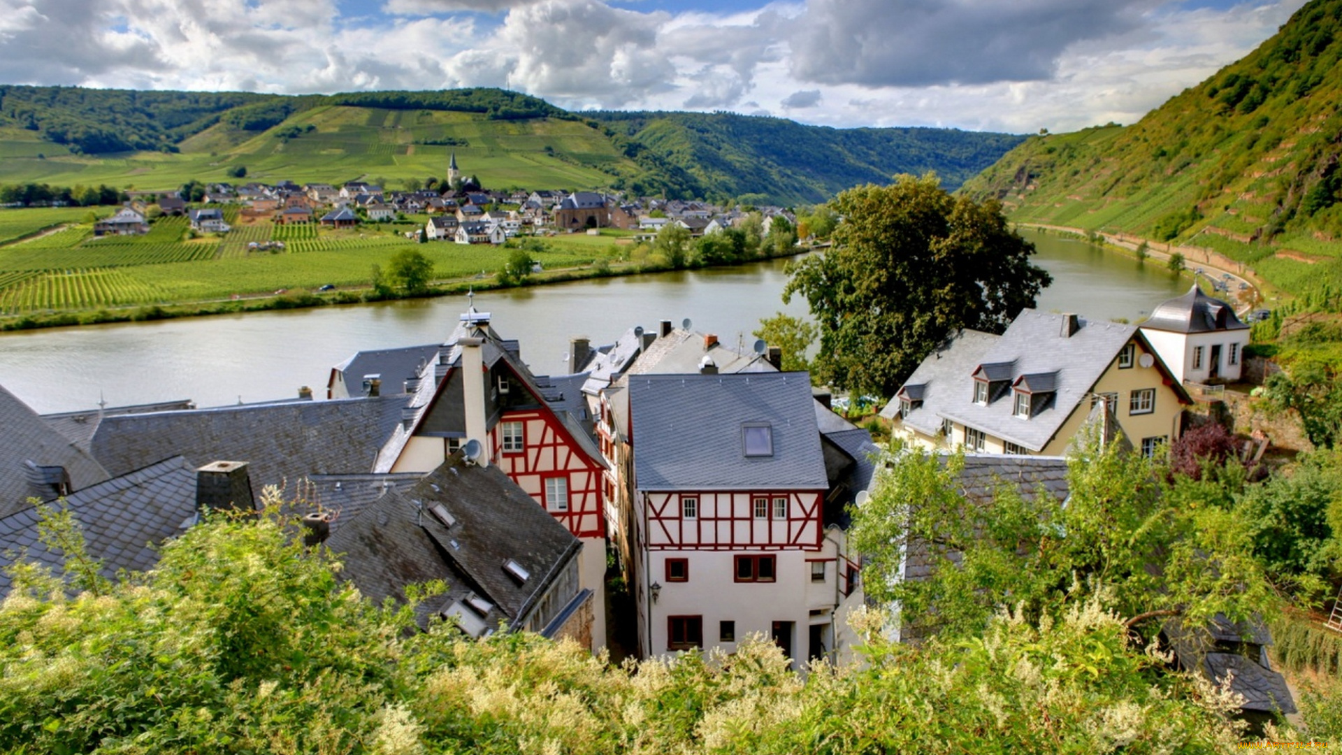 города, -, пейзажи, германия, дома