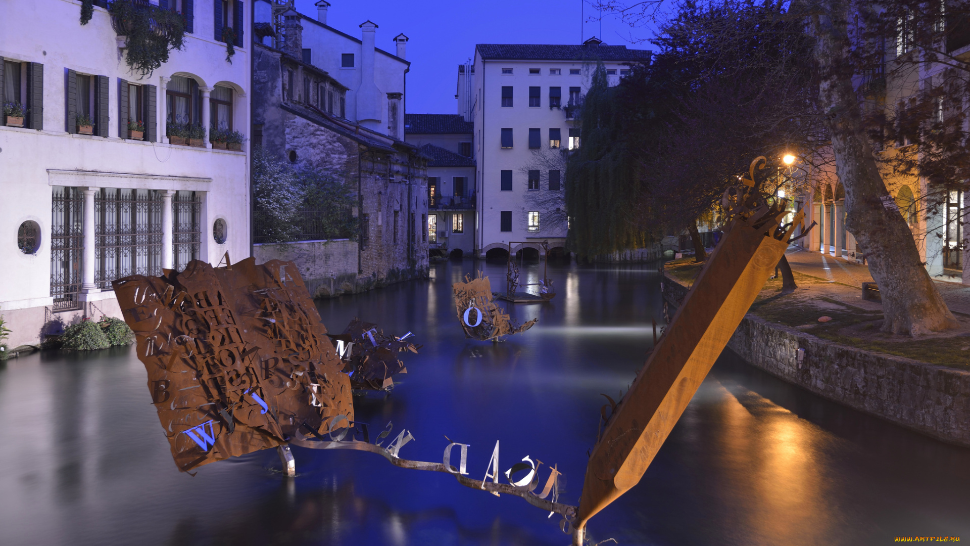 города, -, улицы, , площади, , набережные, ночь, город, огни