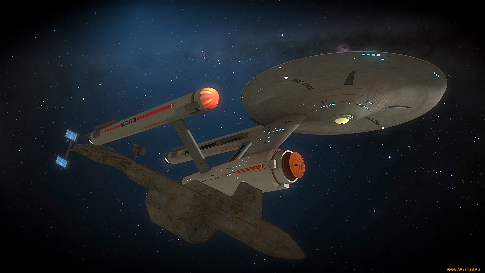 космос, арт, космический, корабль, полет, вселенная
