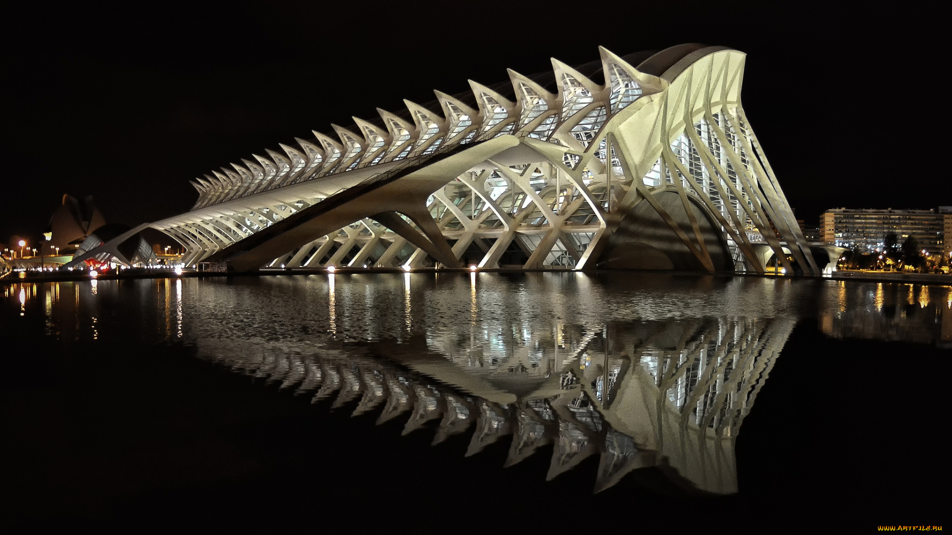 museu, de, les, ci&, 232, ncies, pr&, 237, ncep, felip, города, -, памятники, , скульптуры, , арт-объекты, ночь, музей