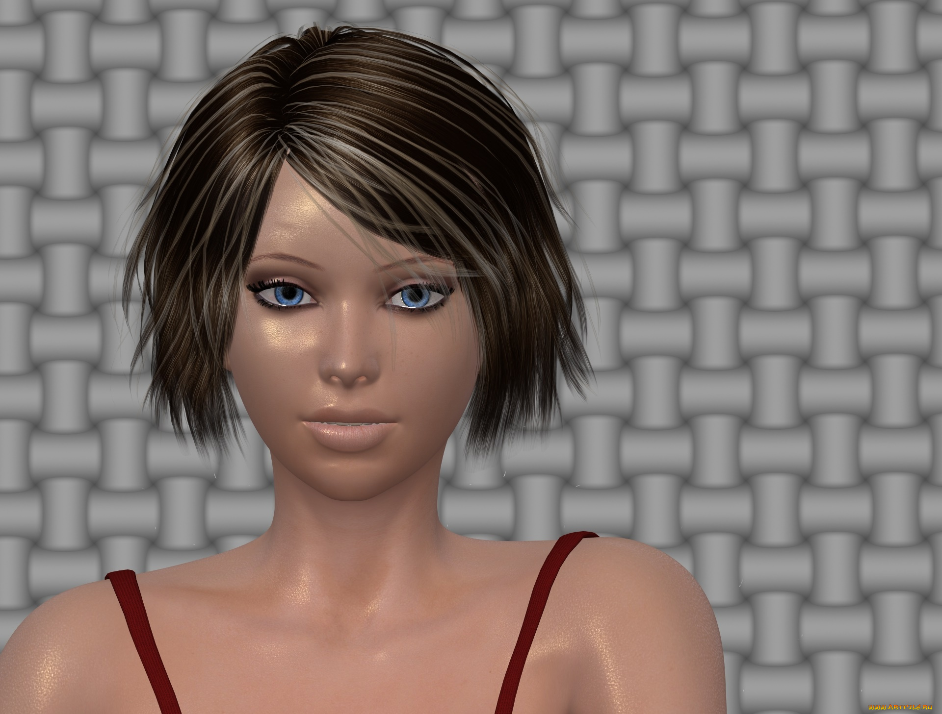 3д, графика, портрет, , portraits, девушка, взгляд, фон