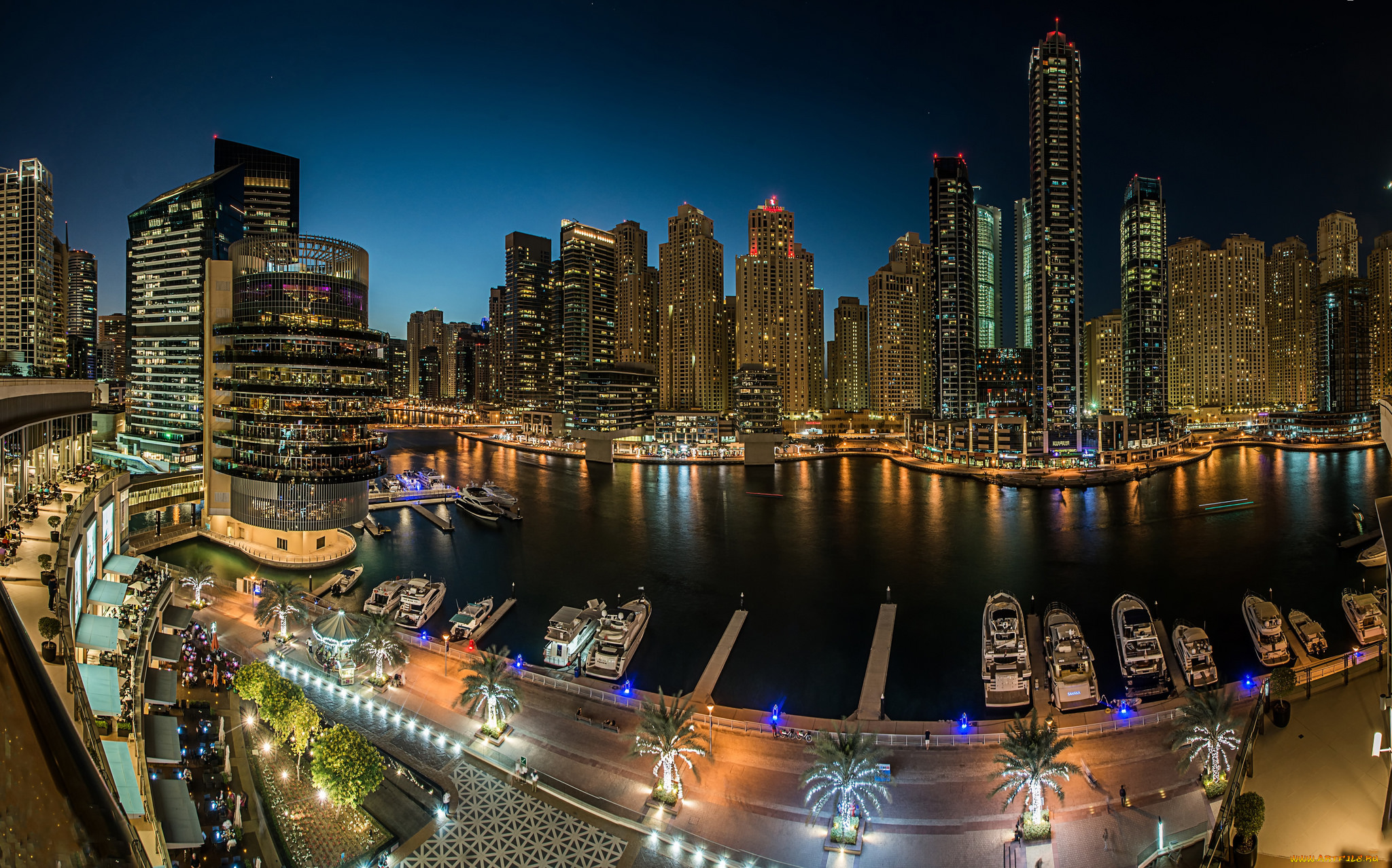 dubai, marina, города, дубай, , оаэ, ночь, акватория, небоскребы